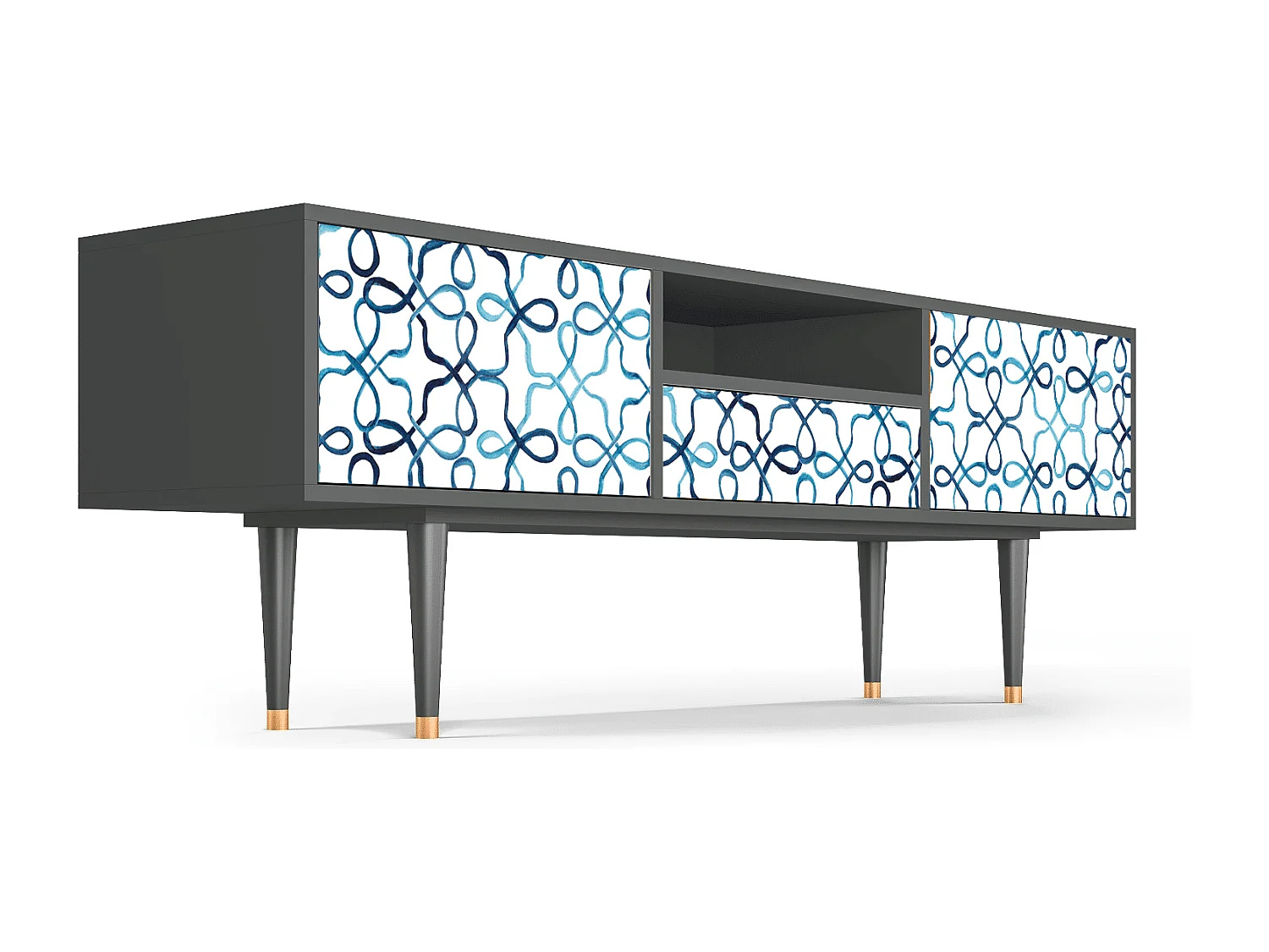 Meuble TV - 170х59х41 cm - T6 - Marine Strings, Anthracite