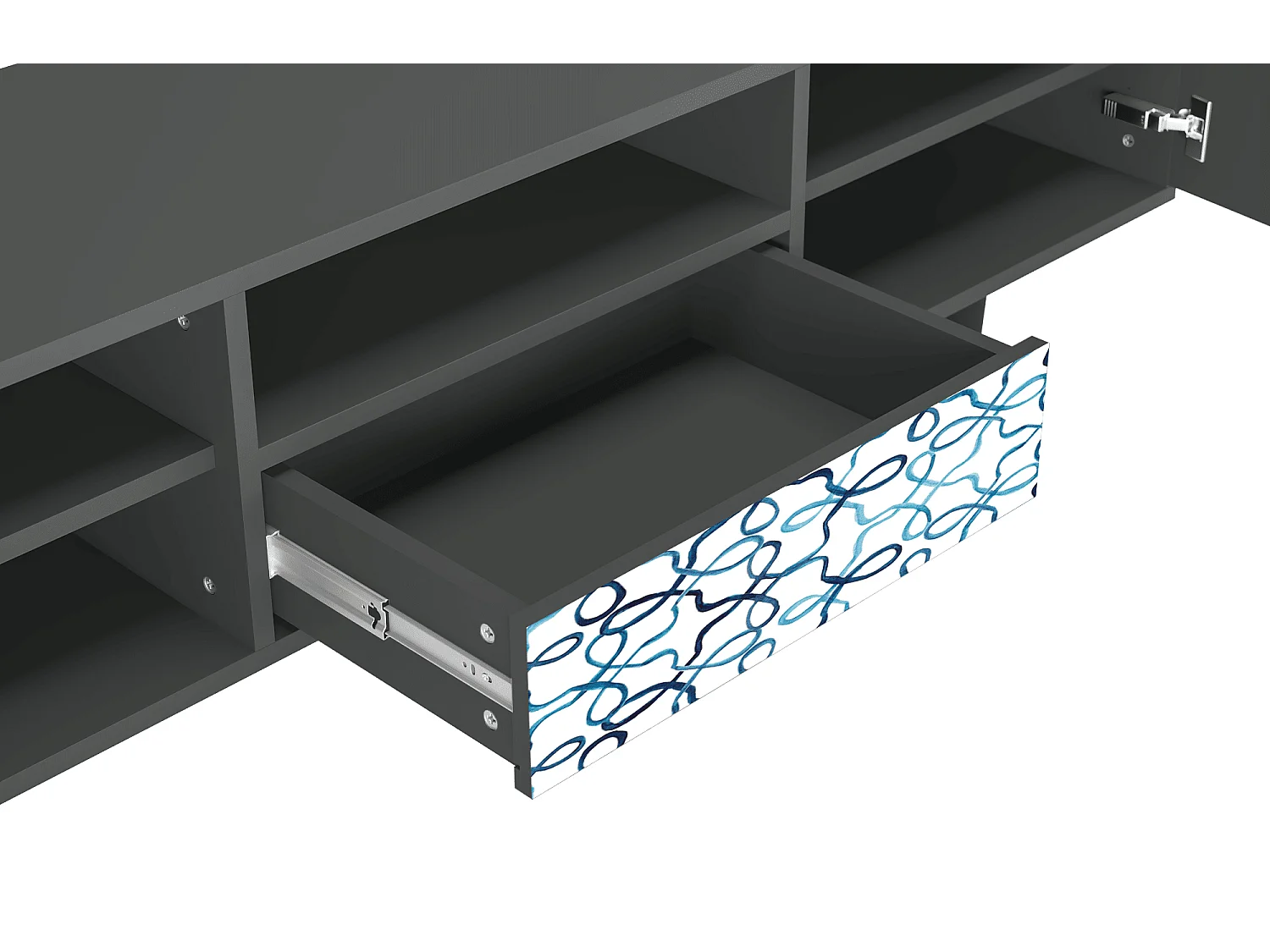 Meuble TV - 170х59х41 cm - T6 - Marine Strings, Anthracite