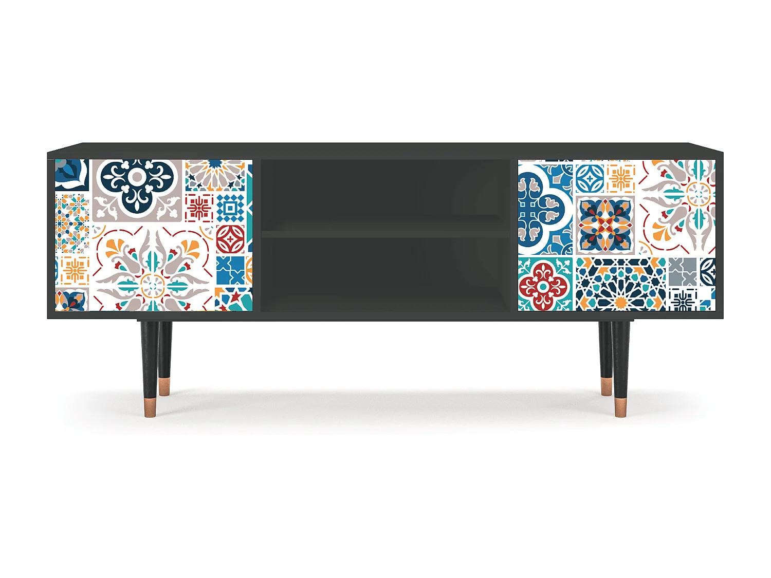 Meuble TV - 170х69х48 cm - T2 - Moroccan Market, Anthracite