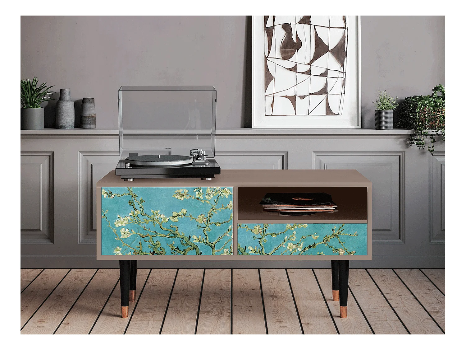 TV-meubel - 115х59х48 cm - T3 - Almond Blossom, Latte