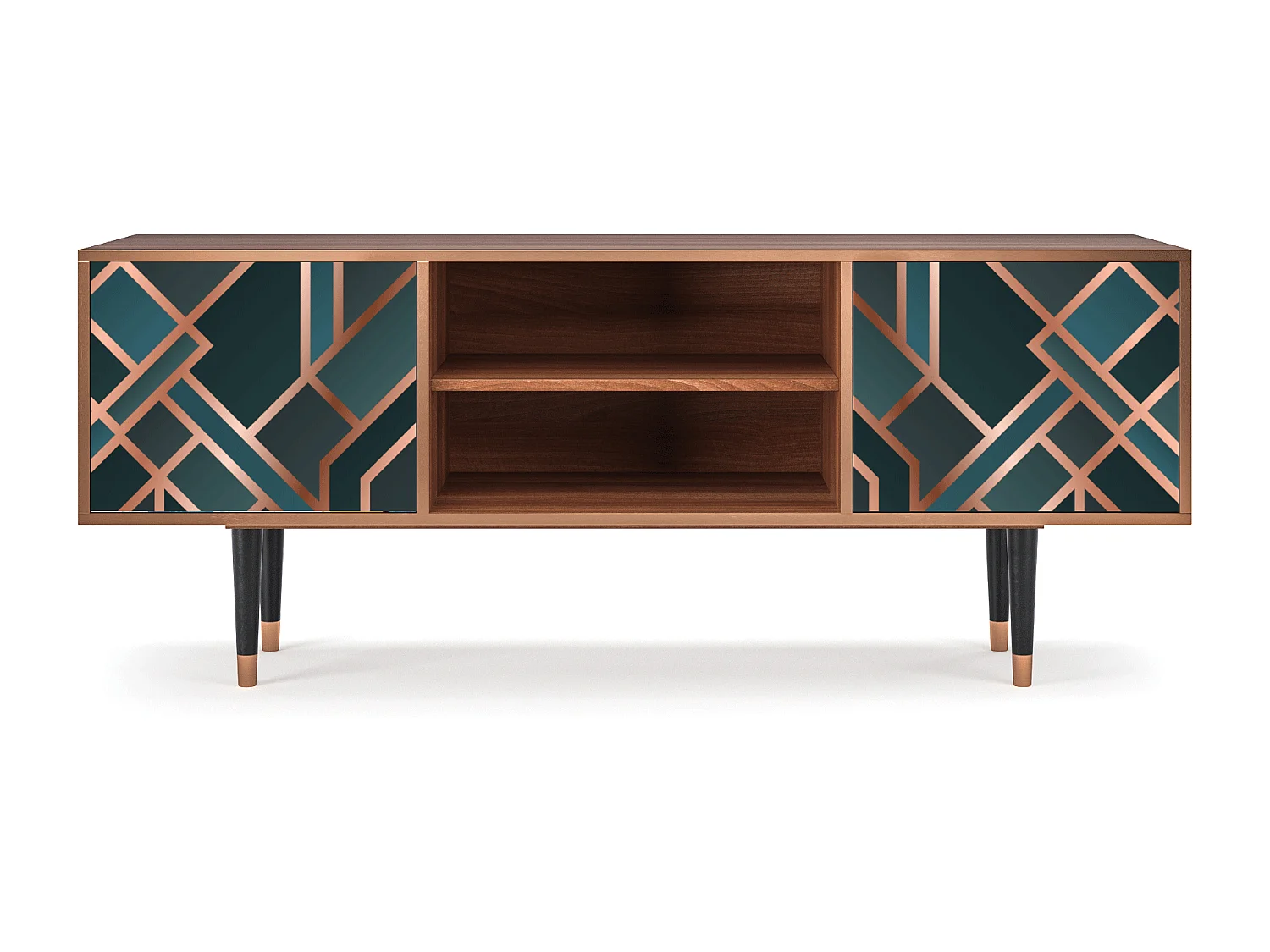 Meuble TV - 170х69х48 cm - T2 - Bronze Crossroad, Noyer