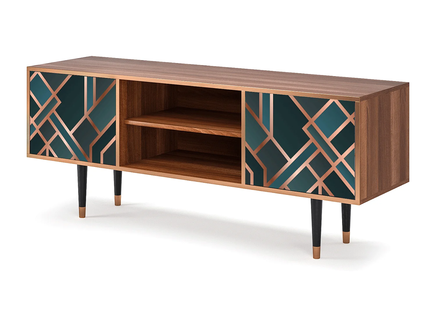 Meuble TV - 170х69х48 cm - T2 - Bronze Crossroad, Noyer