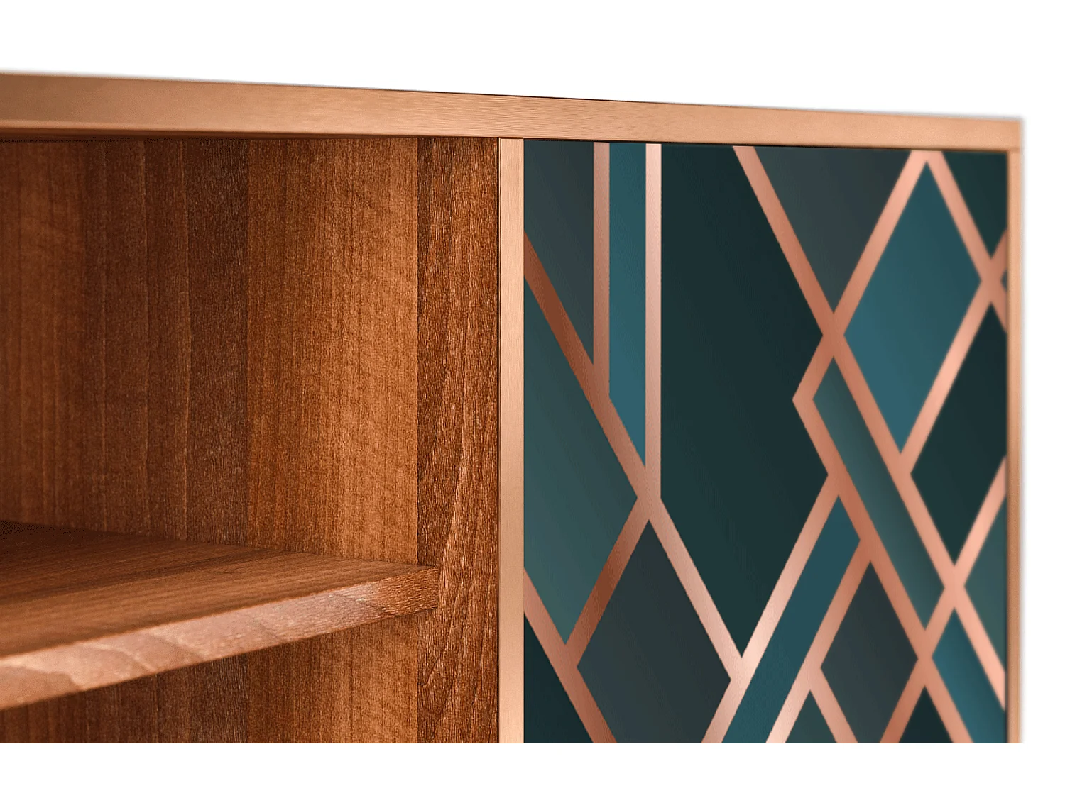 Meuble TV - 170х69х48 cm - T2 - Bronze Crossroad, Noyer