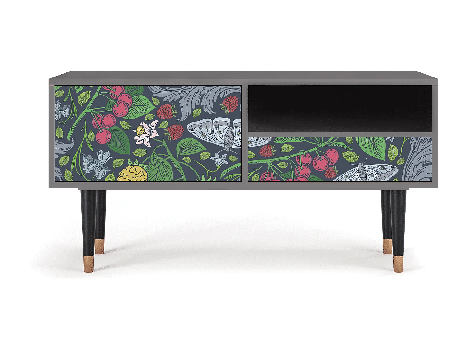 TV-Möbel - 115х59х48 cm - T3 - Summer Berries, Grau