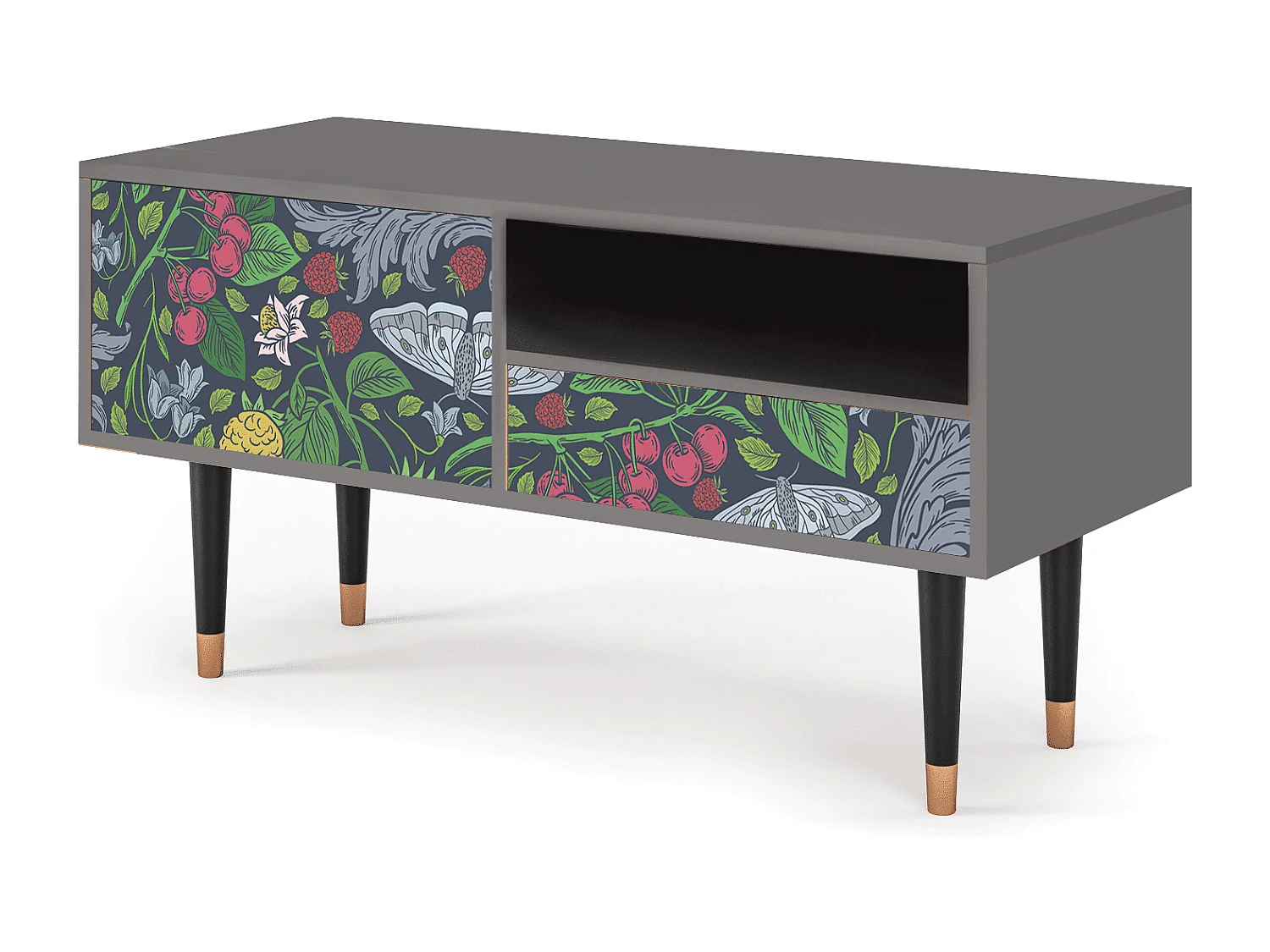 TV-Möbel - 115х59х48 cm - T3 - Summer Berries, Grau