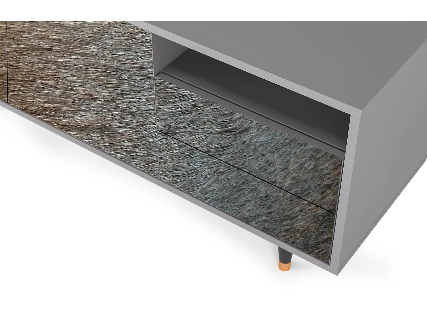 Mobile TV - 125х56х41 cm - T7 - Peanut Hair, Grigio