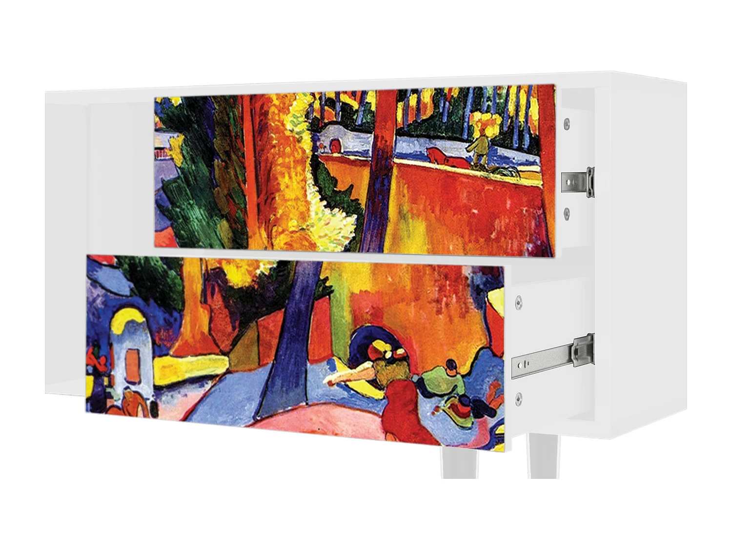 Mobile TV - 170х69х48 cm - T1 - The Turning Road, Bianco