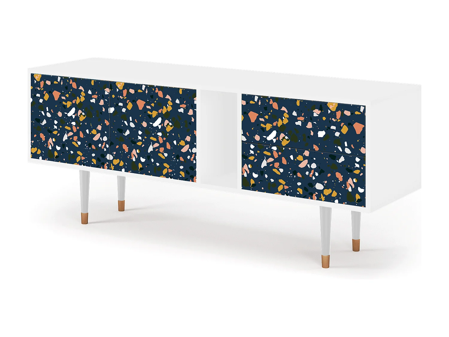 Meuble TV - 170х69х48 cm - T1 - Night Sky Langhterns, Blanc