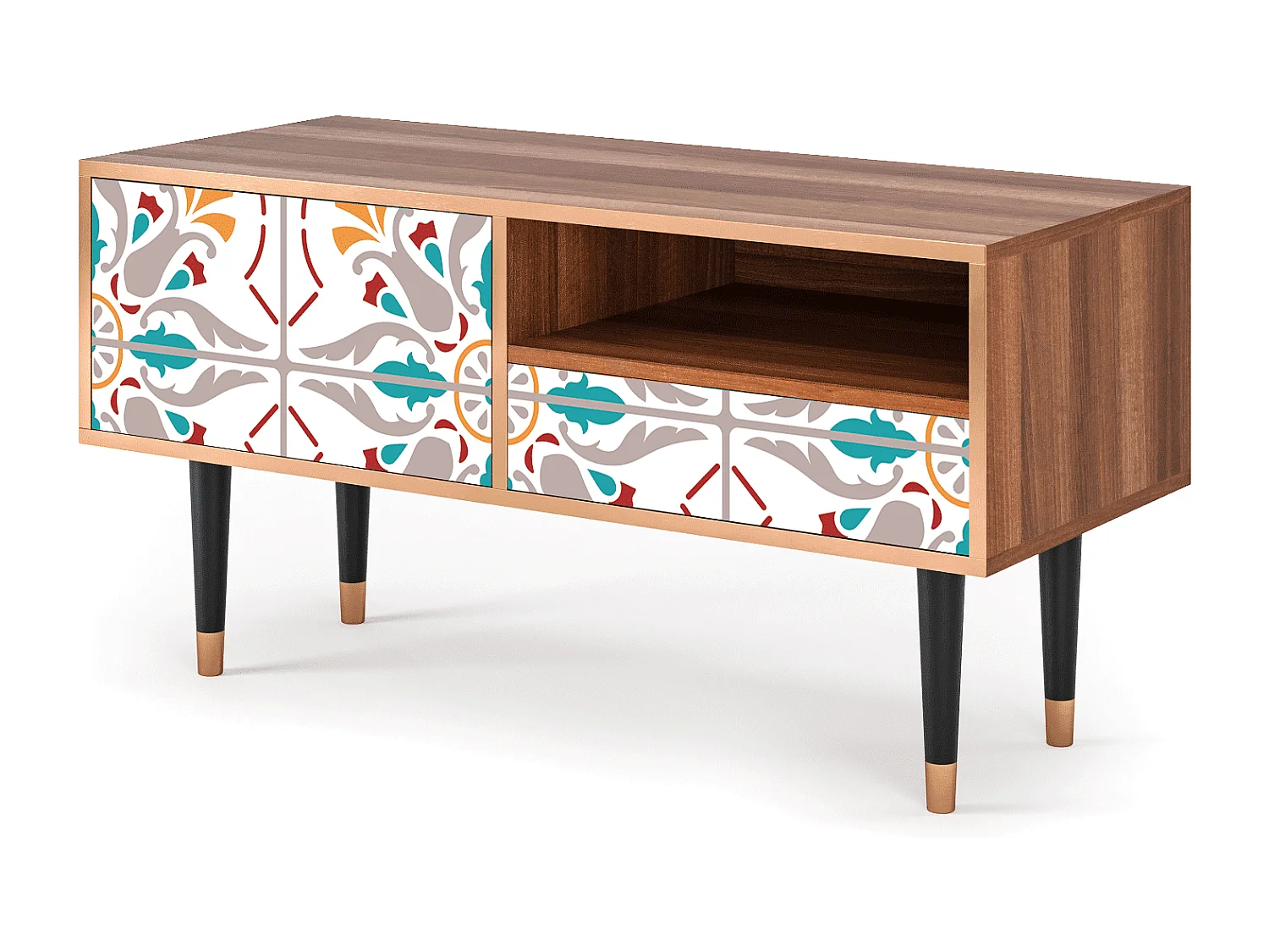 TV-Möbel - 115х59х48 cm - T3 - Spring Ceramics, Walnuss