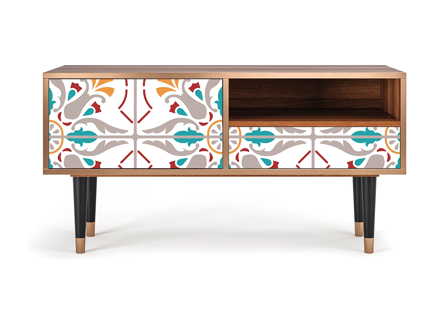 TV-Möbel - 115х59х48 cm - T3 - Spring Ceramics, Walnuss