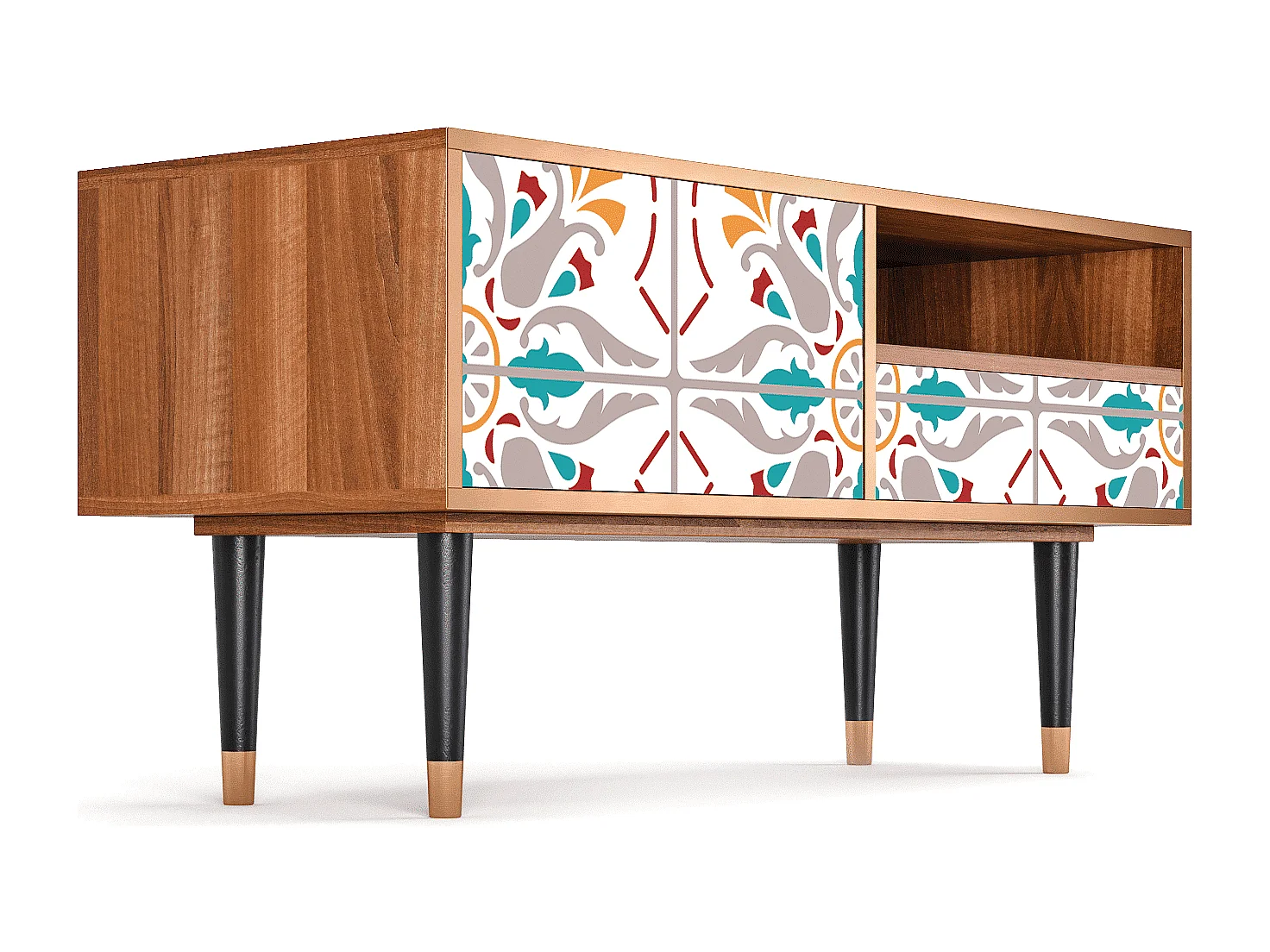 TV-Möbel - 115х59х48 cm - T3 - Spring Ceramics, Walnuss