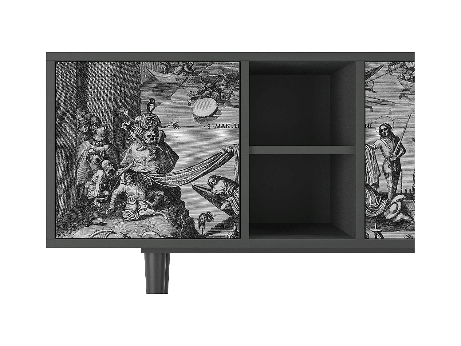 TV-Möbel - 150х69х41 cm - T5 - Saint Martin, Anthrazit