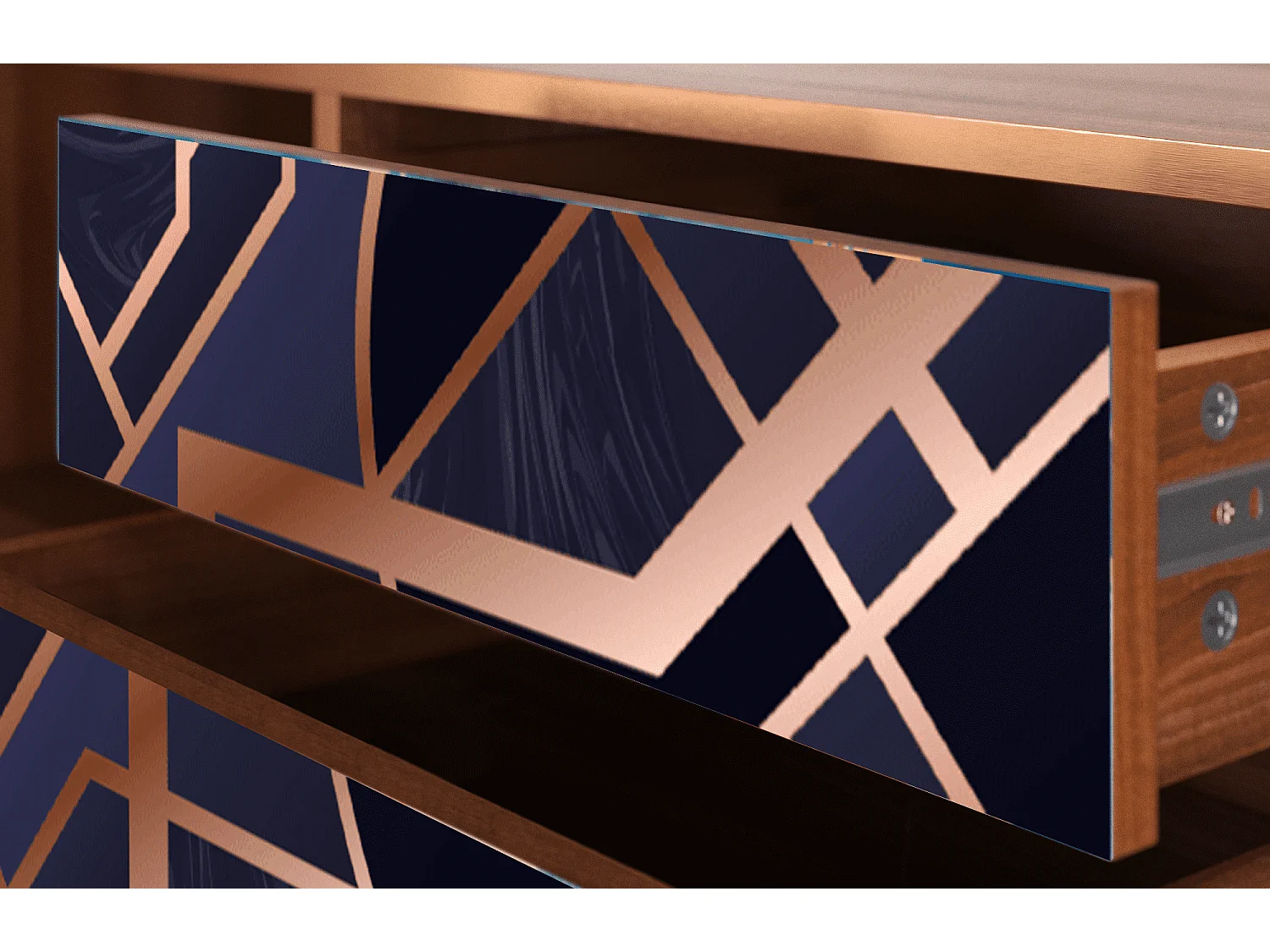 Mueble de TV - 170х59х48 cm - T4 - Purple Temple, Nogueira