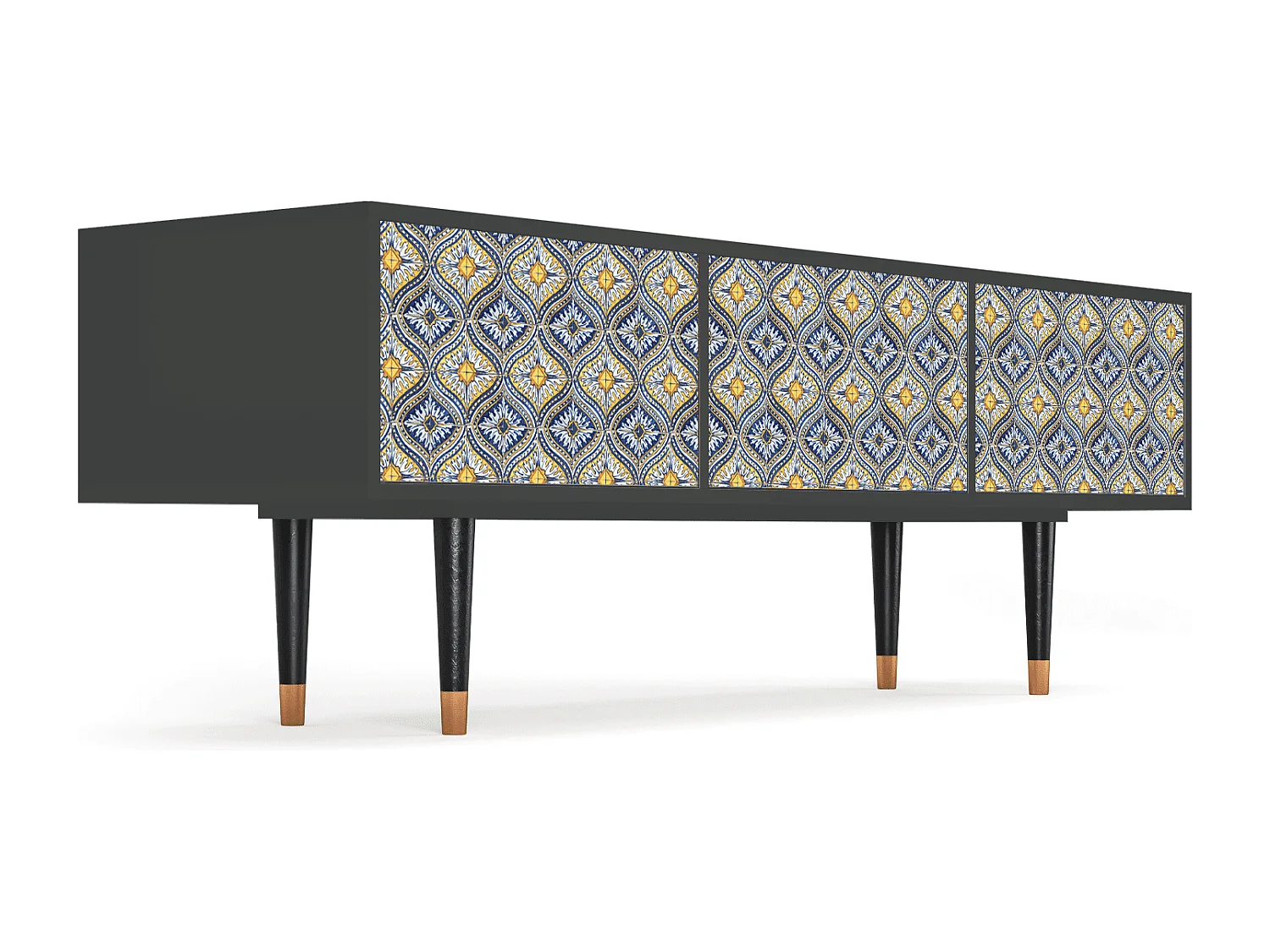 TV-meubel - 170х59х48 cm - T4 - Illusory Pattern, Antraciet