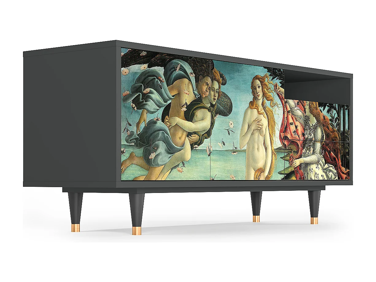 Meuble TV - 125х56х41 cm - T7 - The Birth of Venus, Anthracite
