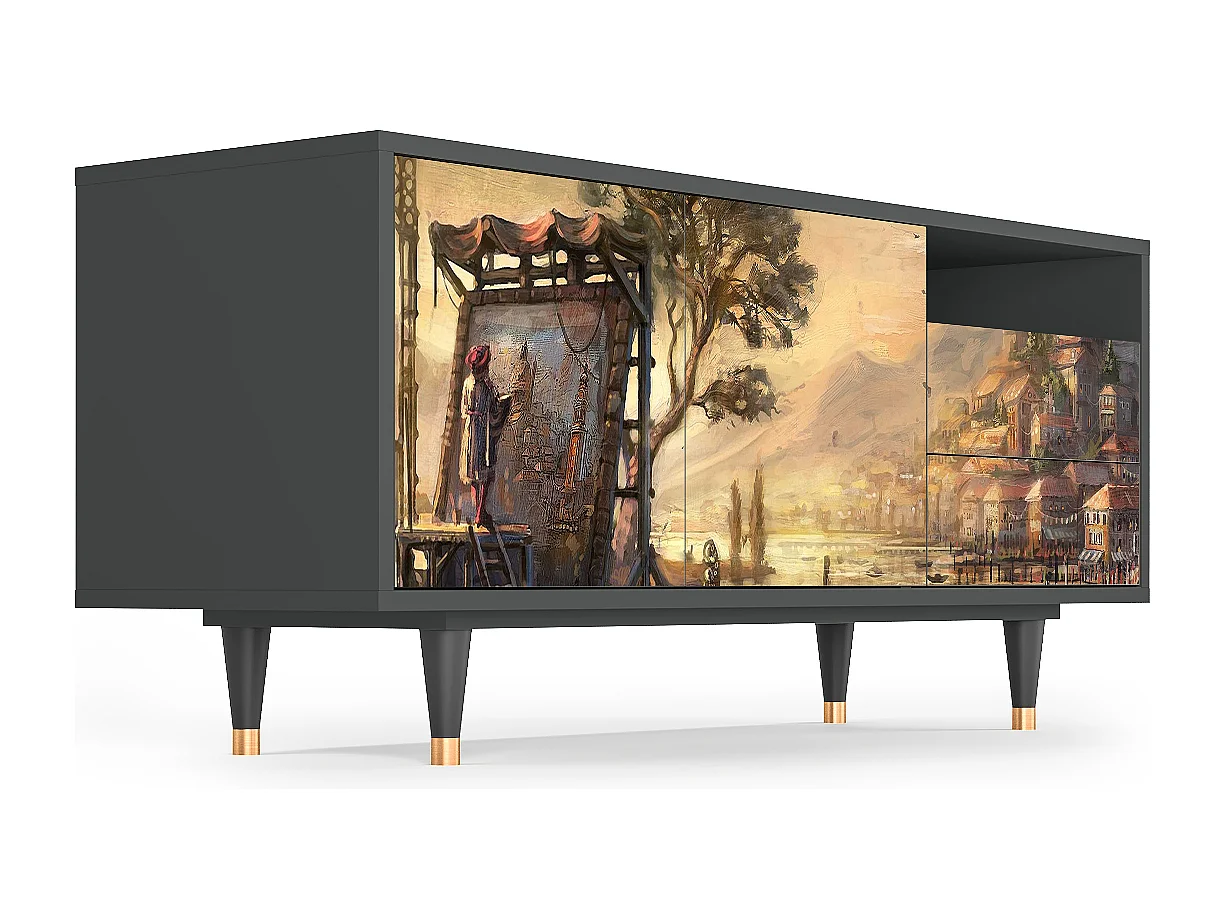 TV-meubel - 125х56х41 cm - T7 - Venice, Antraciet