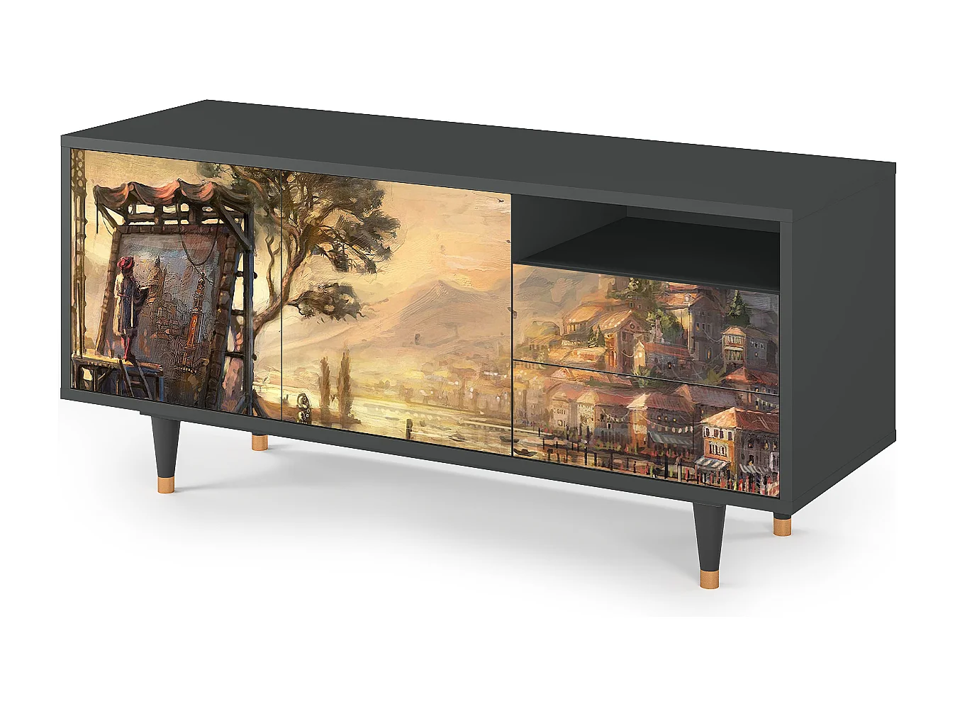 Mobile TV - 125х56х41 cm - T7 - Venice, Antracite