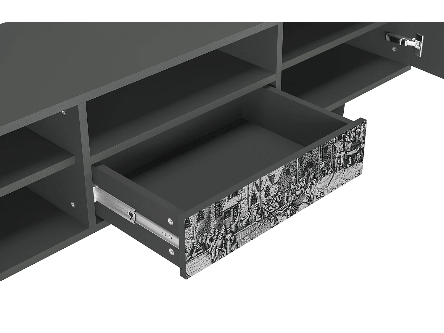 Meuble TV - 170х59х41 cm - T6 - The Festival of Saint, Anthracite