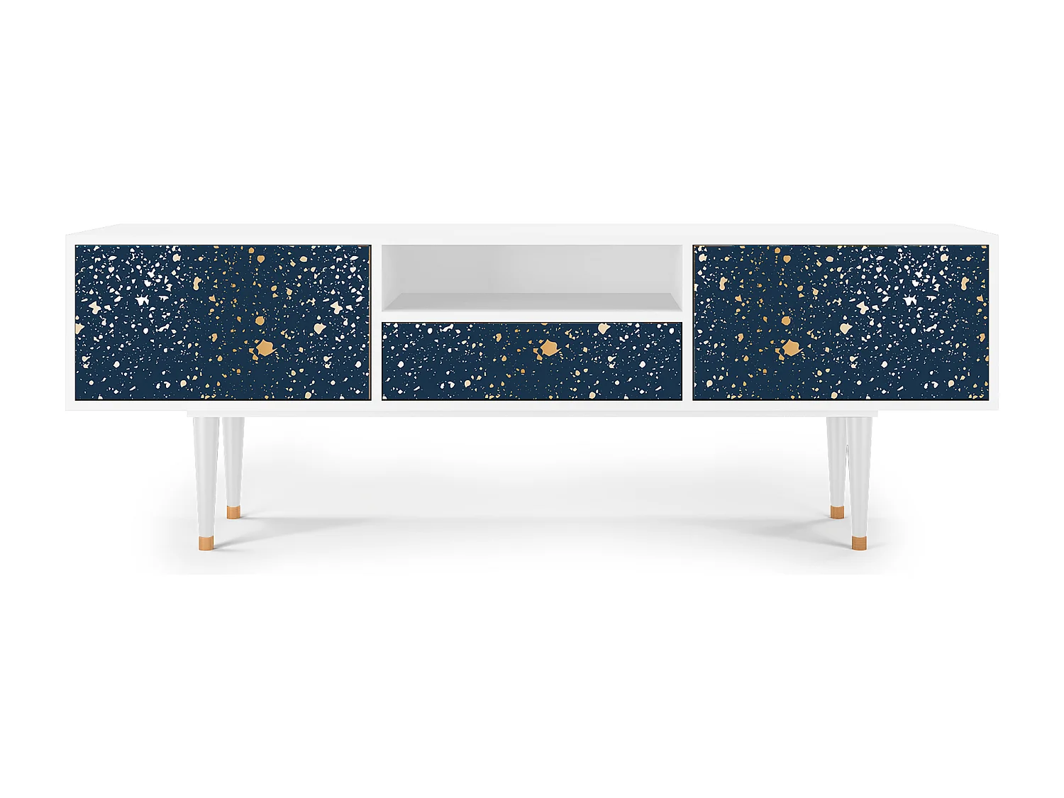 Szafka RTV - 170х59х41 cm - T6 - Starfall, Biały