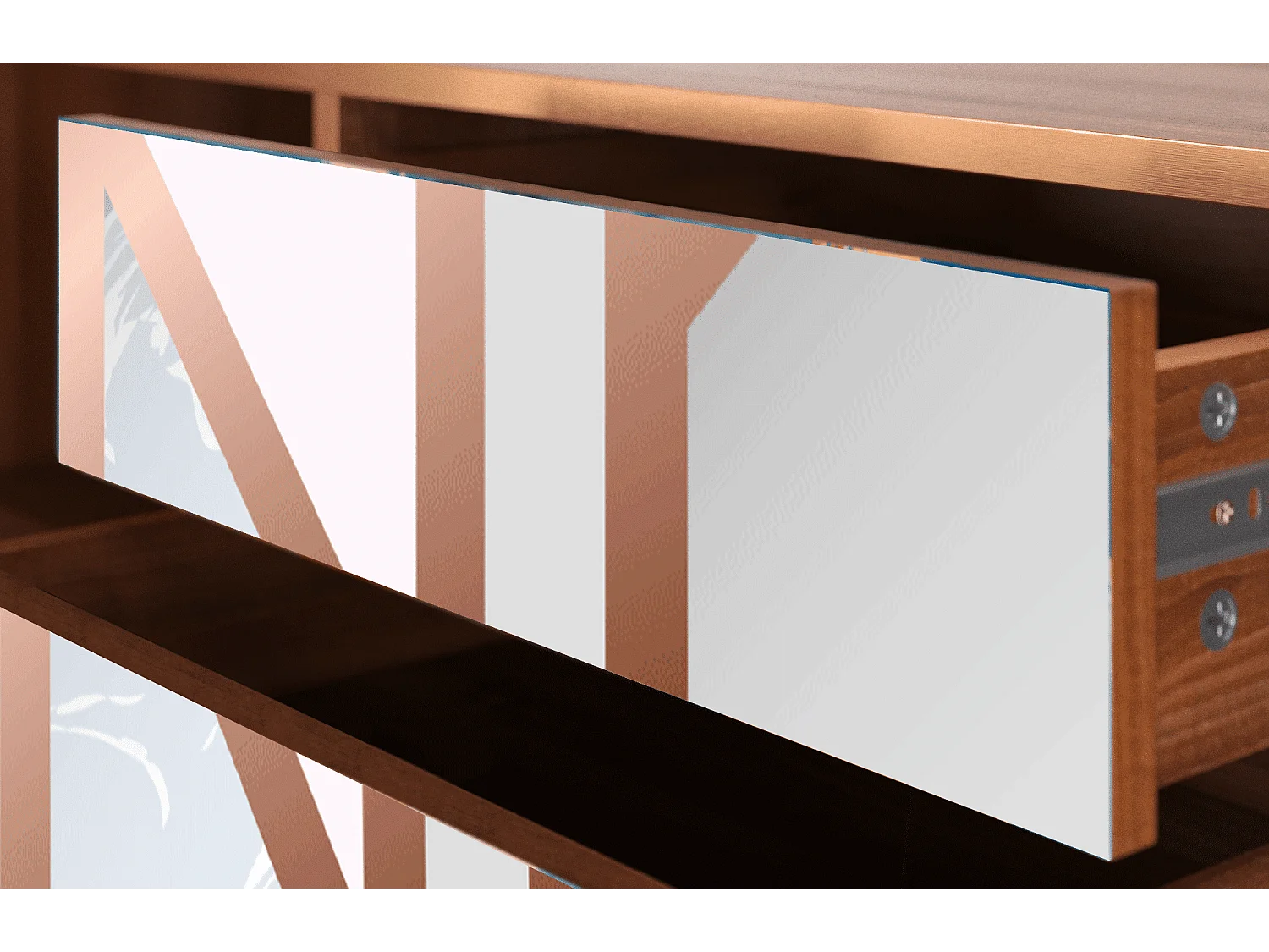 Mueble de TV - 170х59х48 cm - T4 - Champagne Story, Nogal