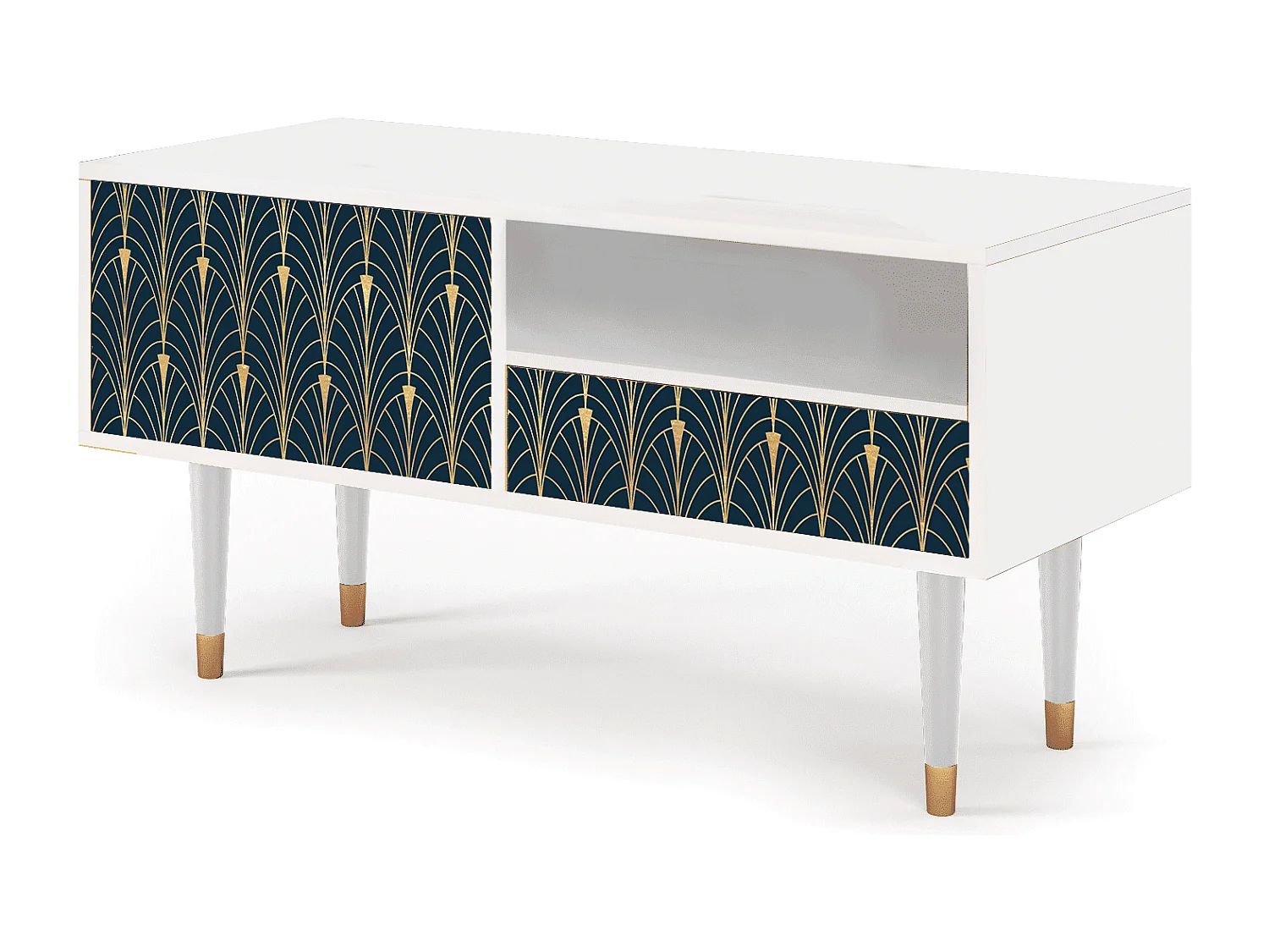 TV-Möbel - 115х59х48 cm - T3 - Flower of the Nile, Weiß