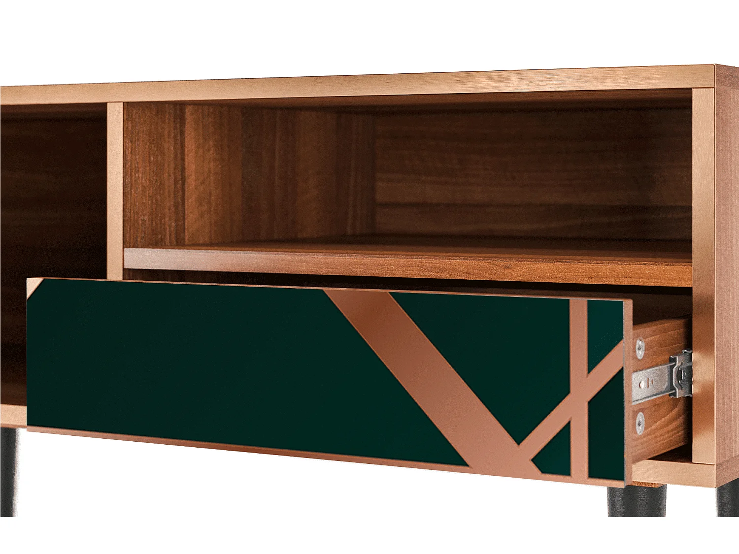 Meuble TV - 115х59х48 cm - T3 - Emerald Gatsby, Noyer