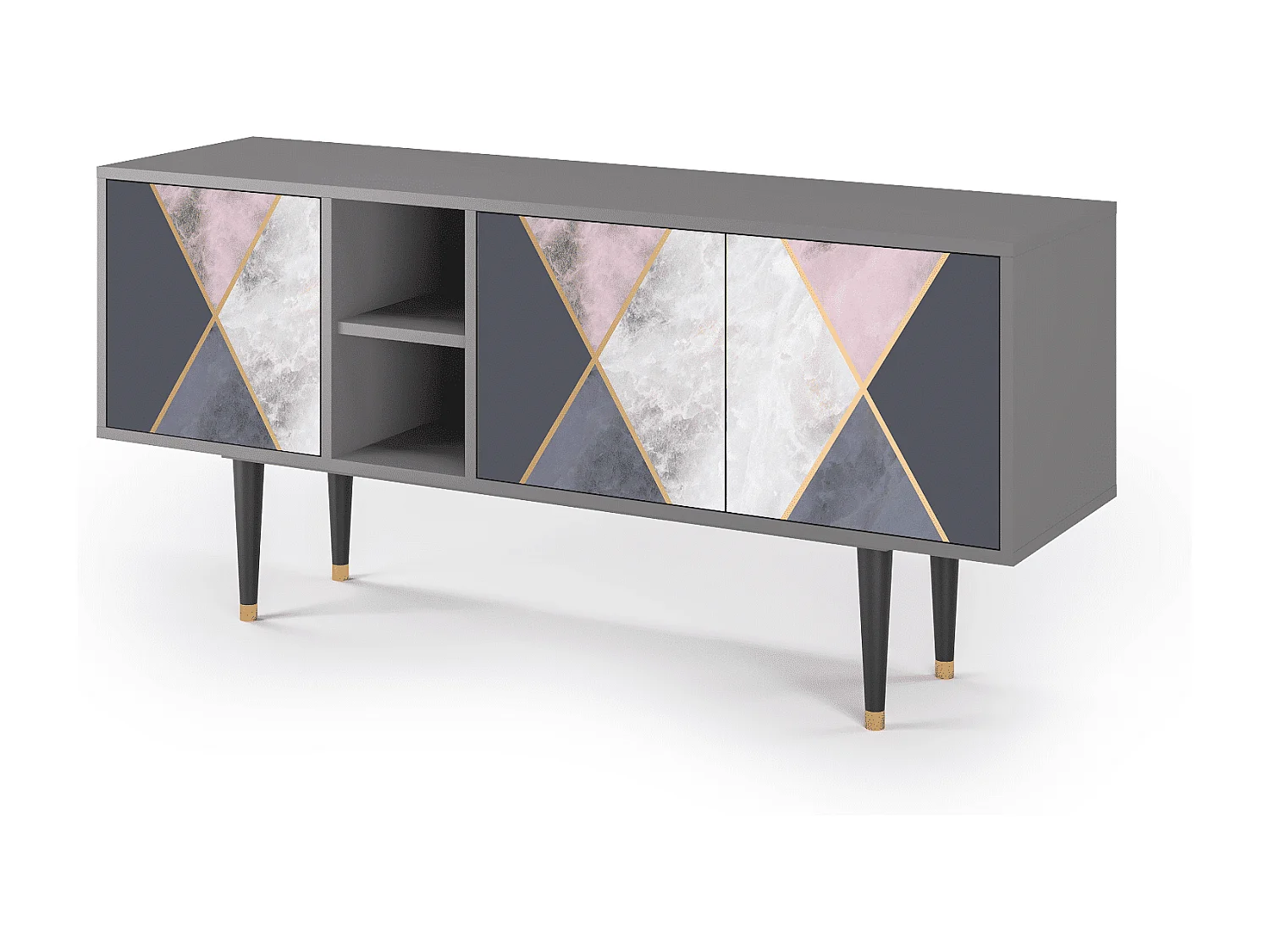 Meuble TV - 150х69х41 cm - T5 - Ideal Harmony, Gris