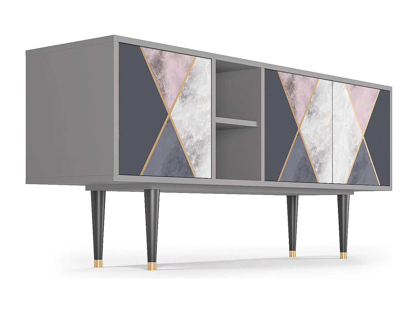 Meuble TV - 150х69х41 cm - T5 - Ideal Harmony, Gris