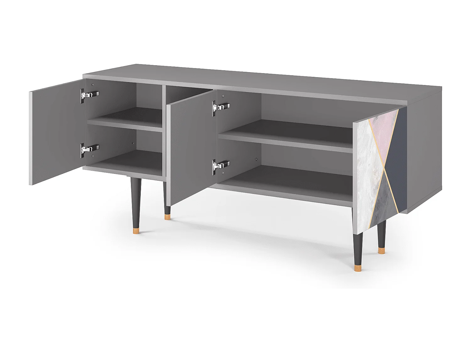 Meuble TV - 150х69х41 cm - T5 - Ideal Harmony, Gris