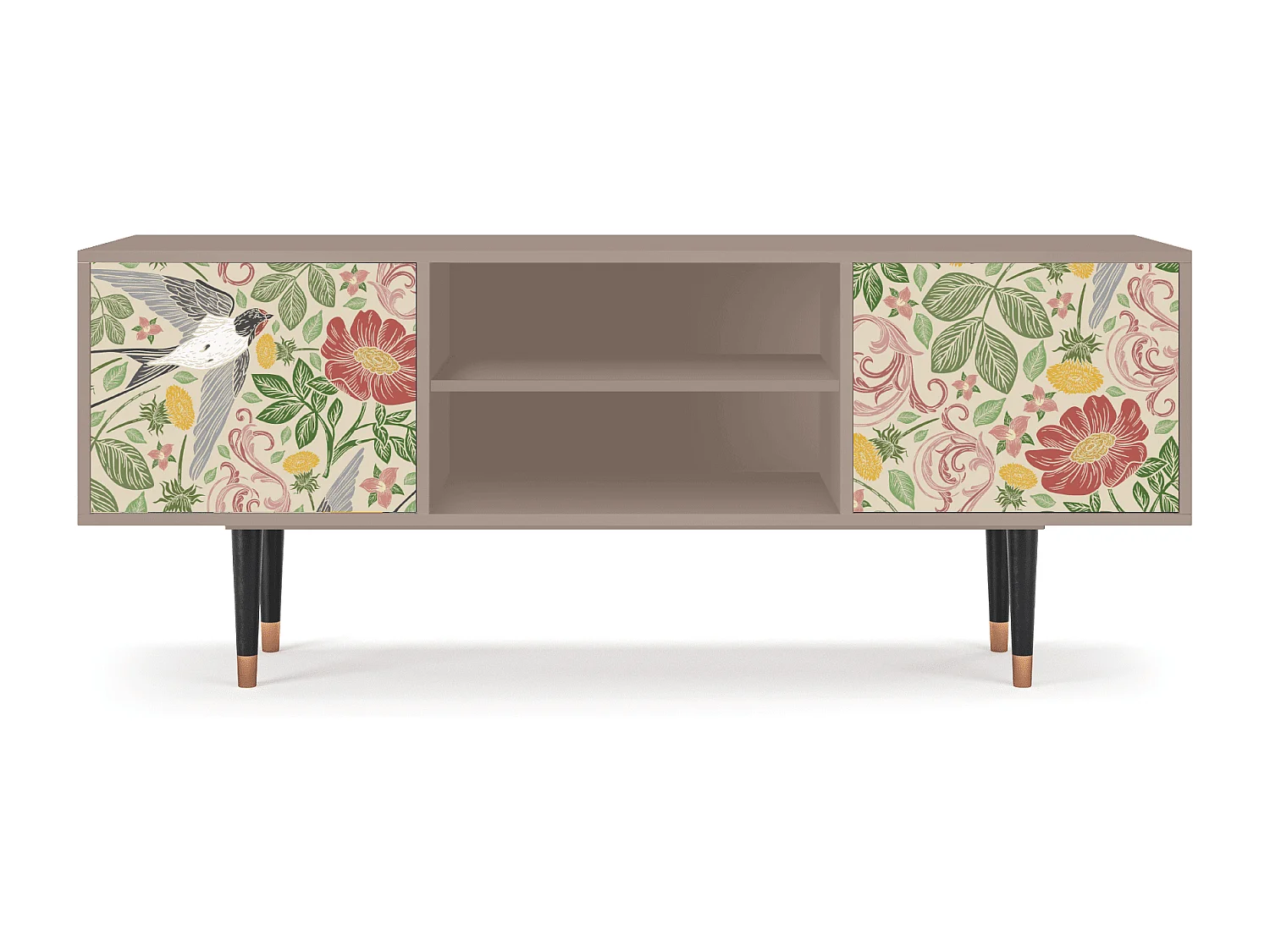 Mobile TV - 170х69х48 cm - T2 - Spring Swallow, Latte