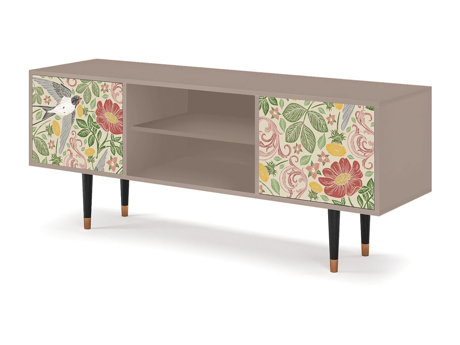 Mobile TV - 170х69х48 cm - T2 - Spring Swallow, Latte