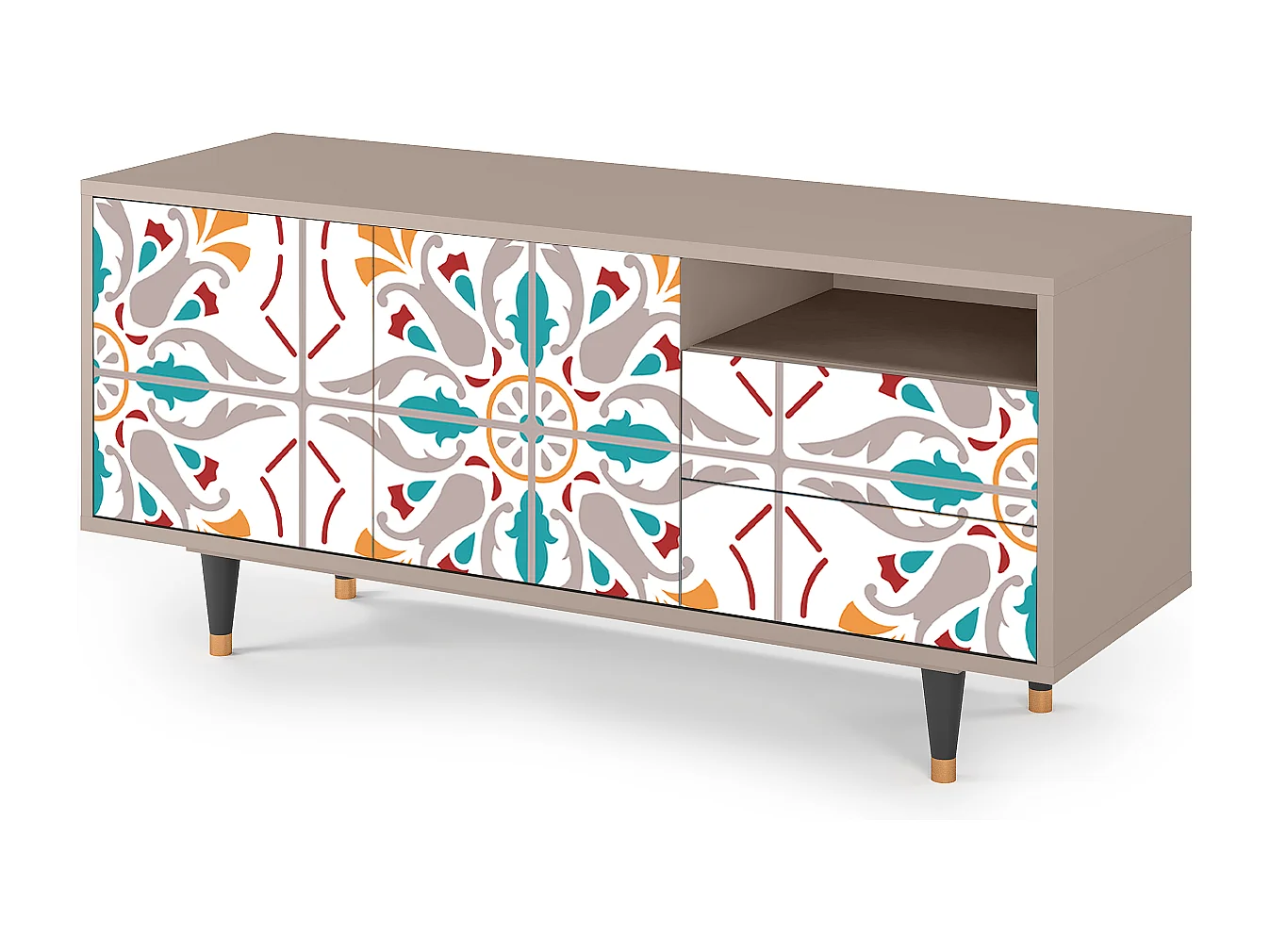 TV-meubel - 125х56х41 cm - T7 - Spring Ceramics, Latte