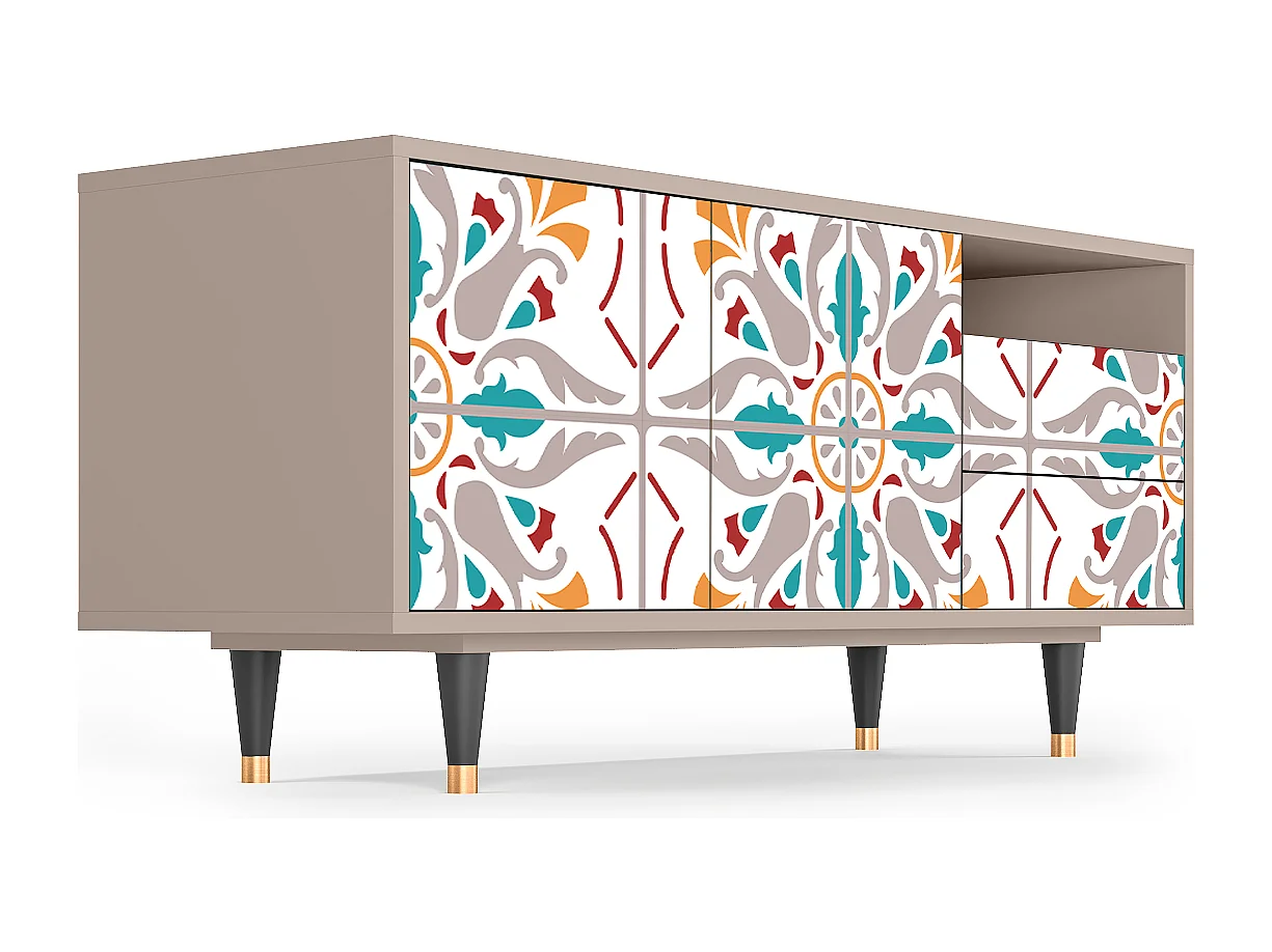 TV-meubel - 125х56х41 cm - T7 - Spring Ceramics, Latte