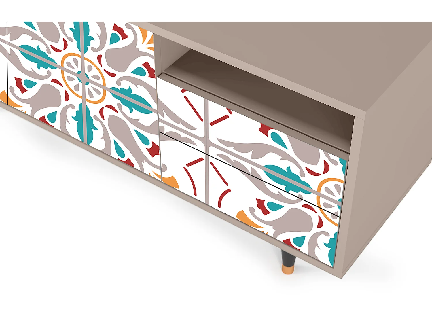 TV-meubel - 125х56х41 cm - T7 - Spring Ceramics, Latte