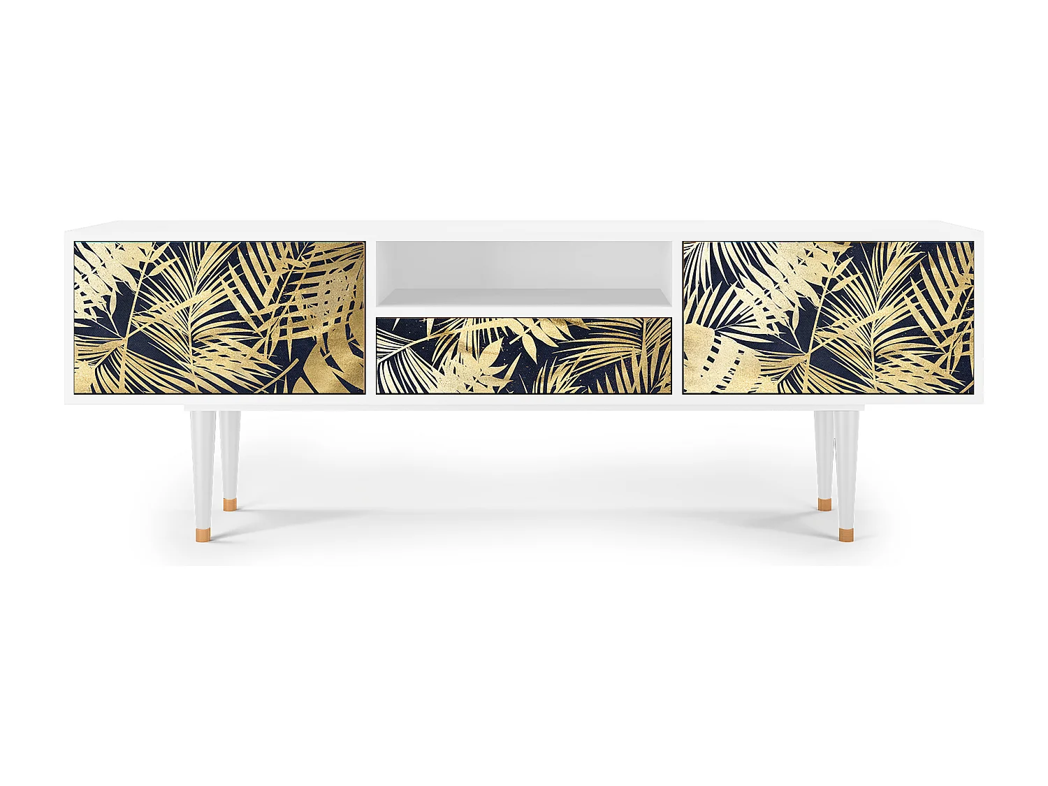 Meuble TV - 170х59х41 cm - T6 - Jungle Vibes, Blanc