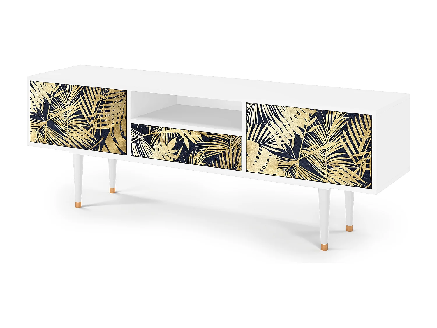 Meuble TV - 170х59х41 cm - T6 - Jungle Vibes, Blanc