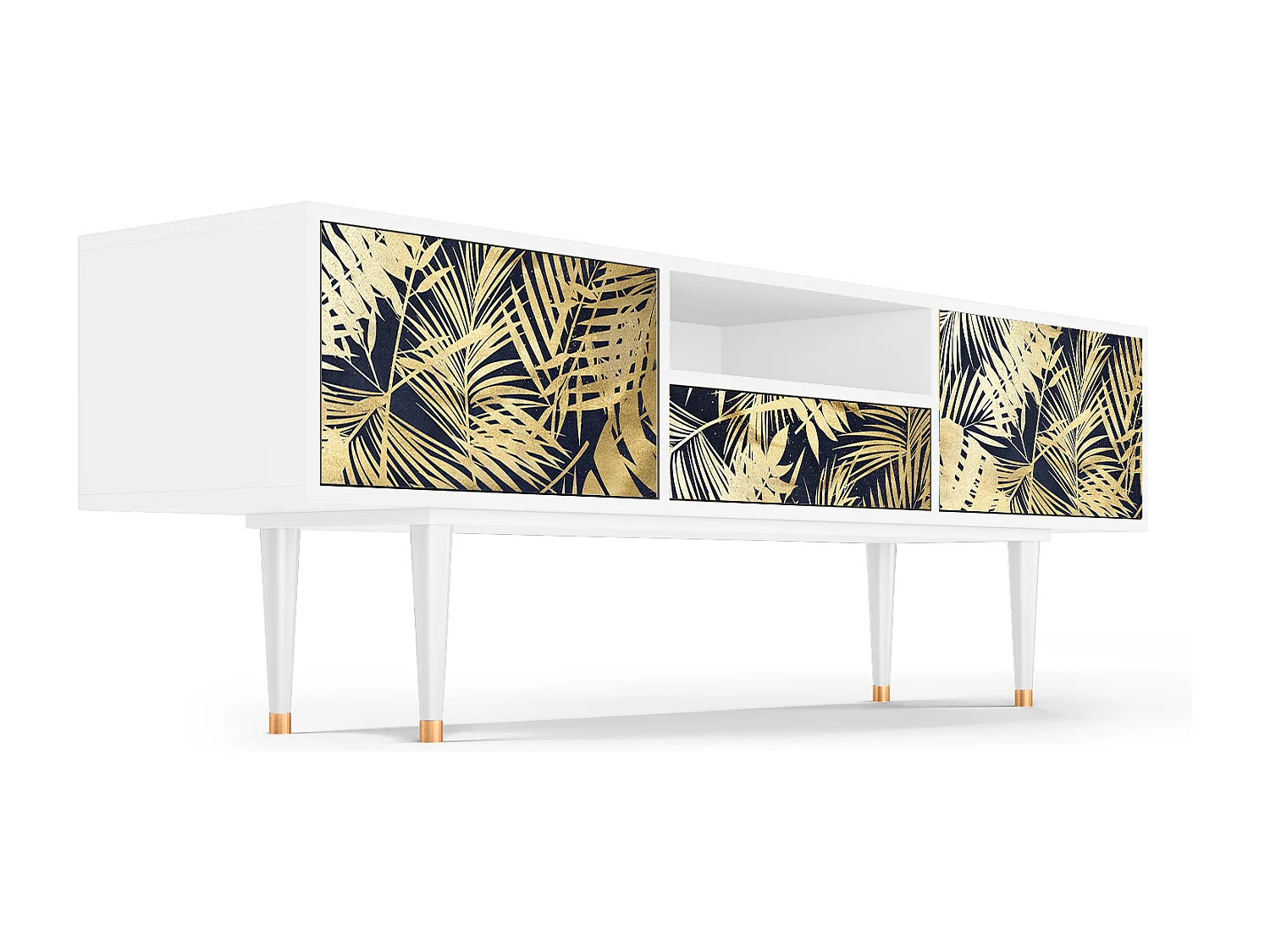 Meuble TV - 170х59х41 cm - T6 - Jungle Vibes, Blanc