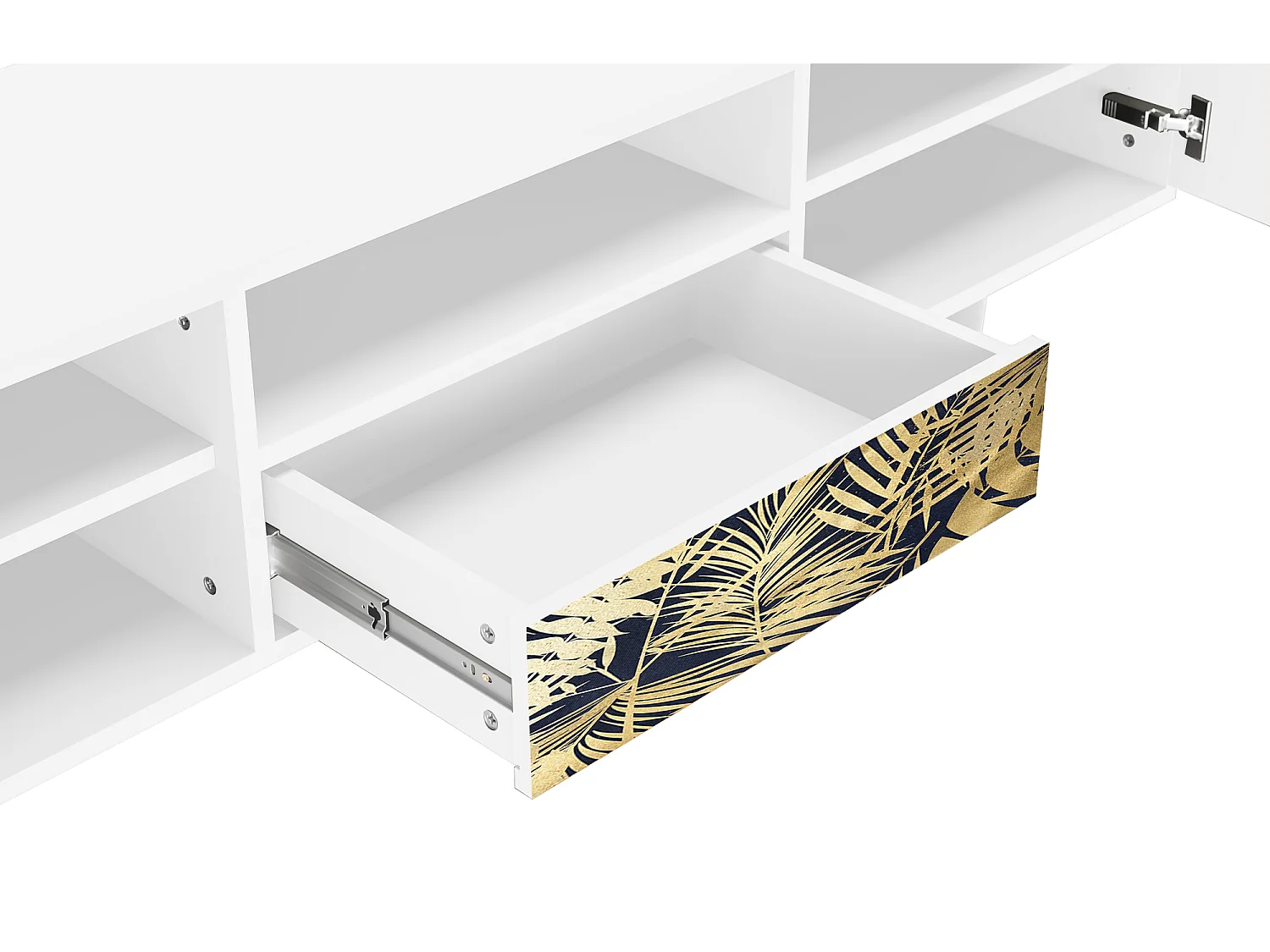 Meuble TV - 170х59х41 cm - T6 - Jungle Vibes, Blanc