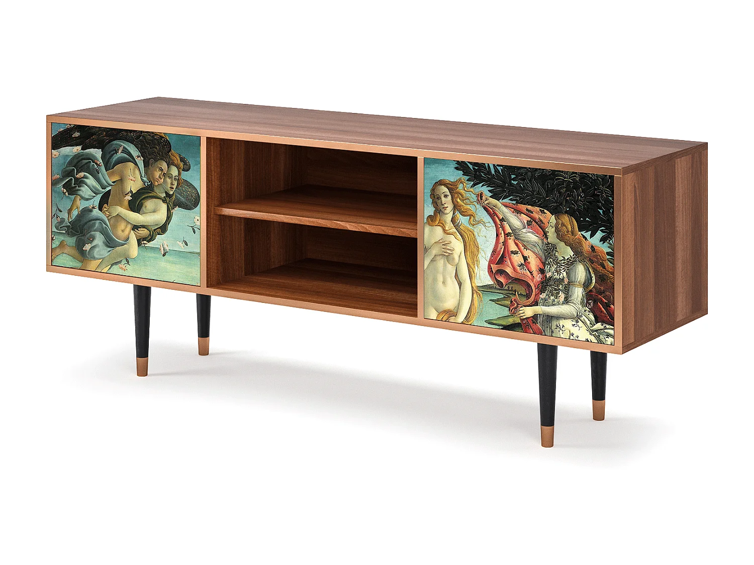 Meuble TV - 170х69х48 cm - T2 - The Birth of Venus, Noyer