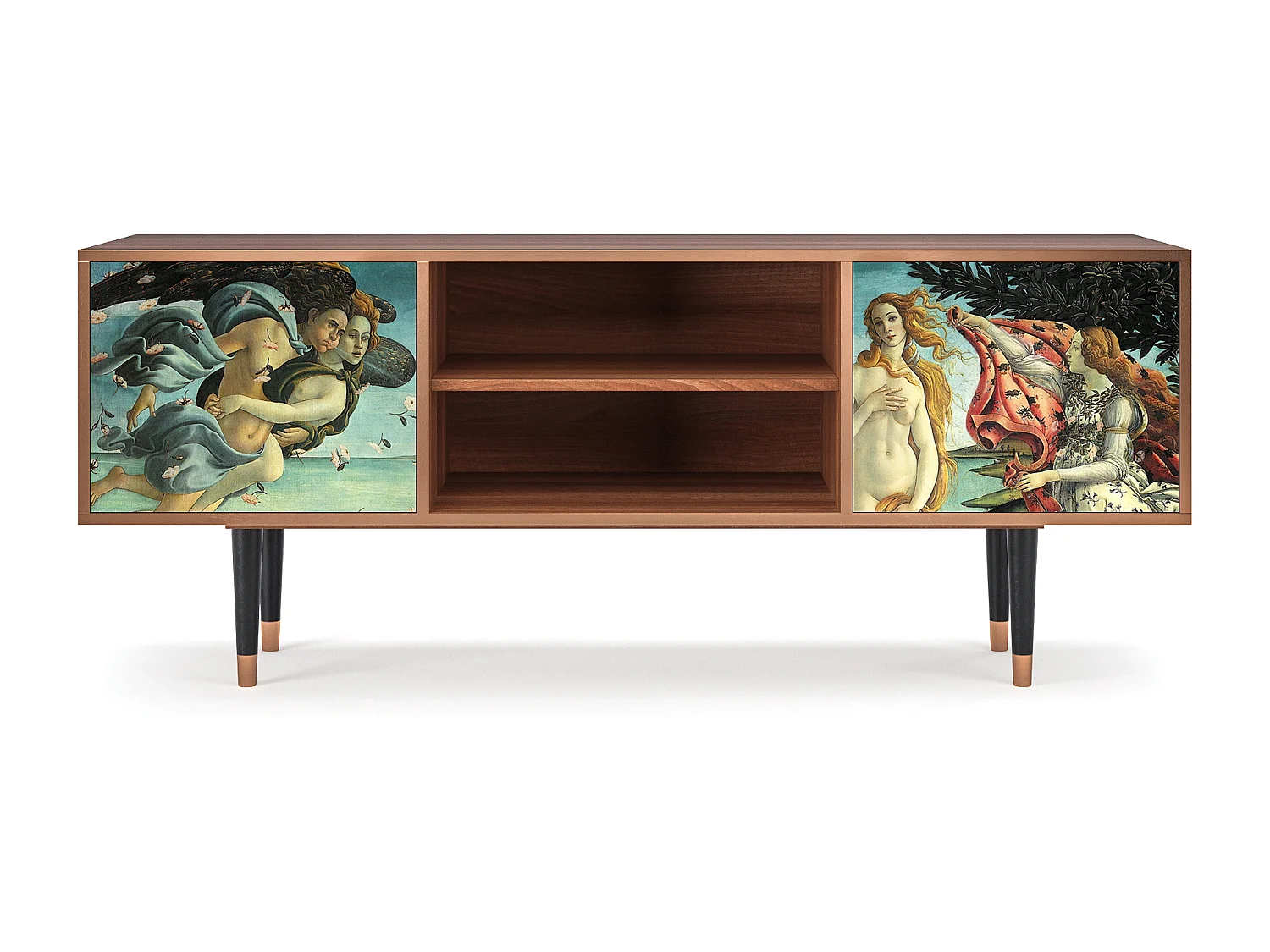 TV-Möbel - 170х69х48 cm - T2 - The Birth of Venus, Walnuss