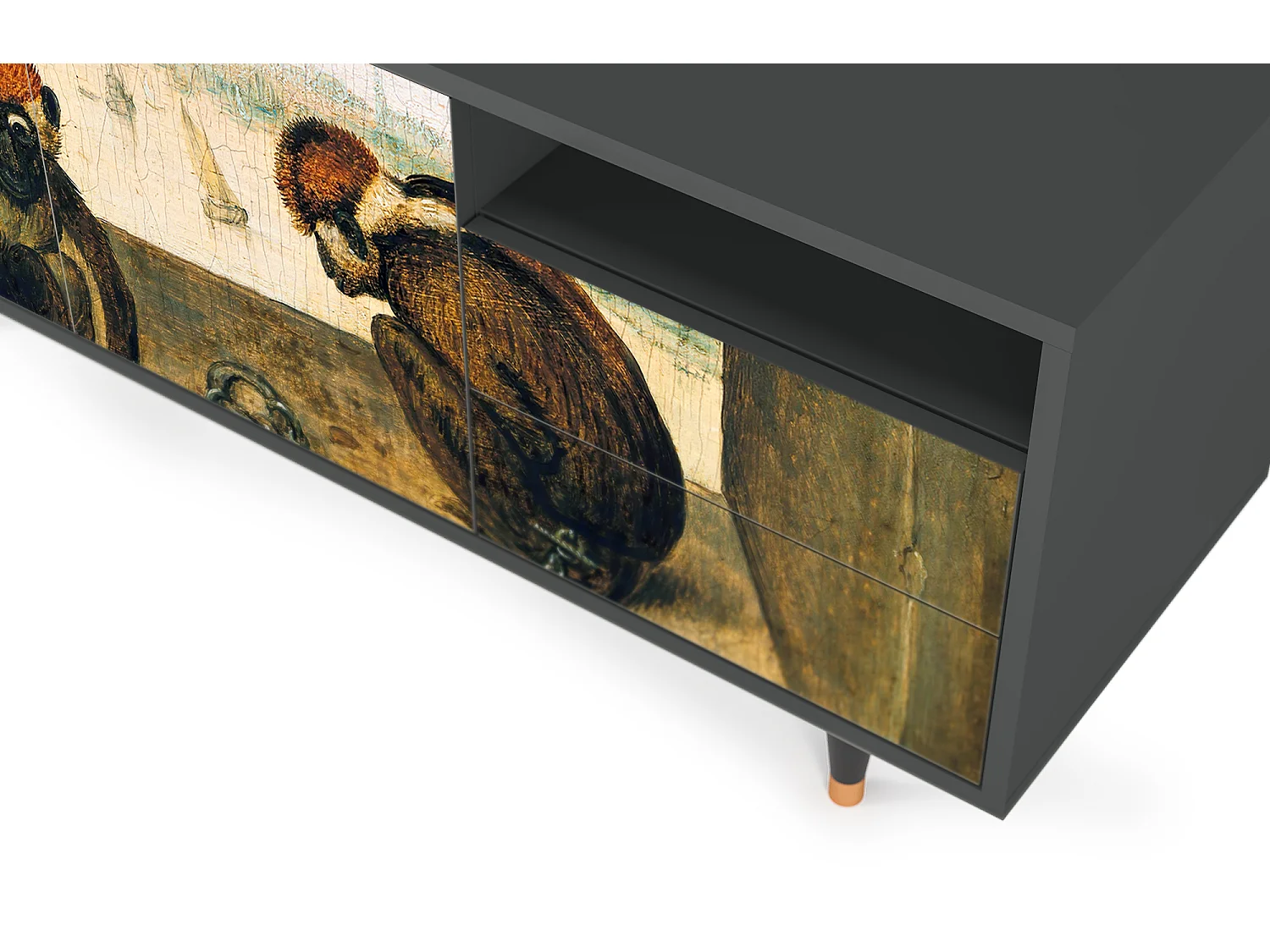Meuble TV - 125х56х41 cm - T7 - Two Monkeys, Anthracite