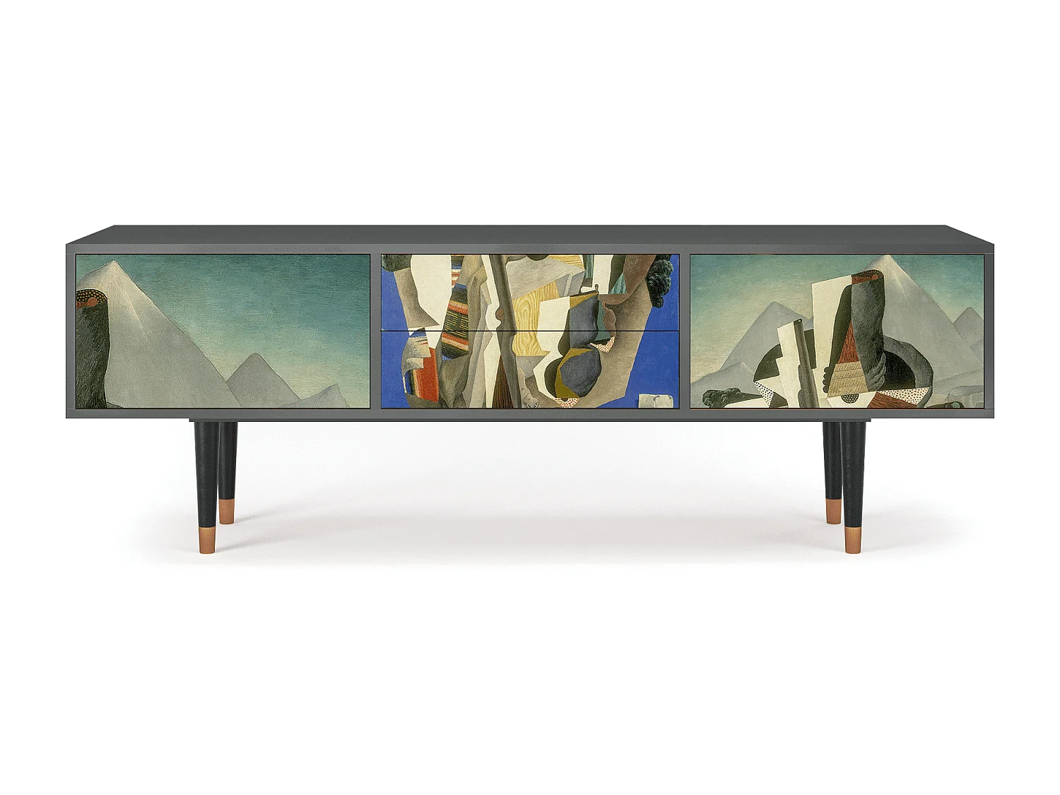 TV-Möbel - 170х59х48 cm - T4 - The Cubist Paintings , Anthrazit