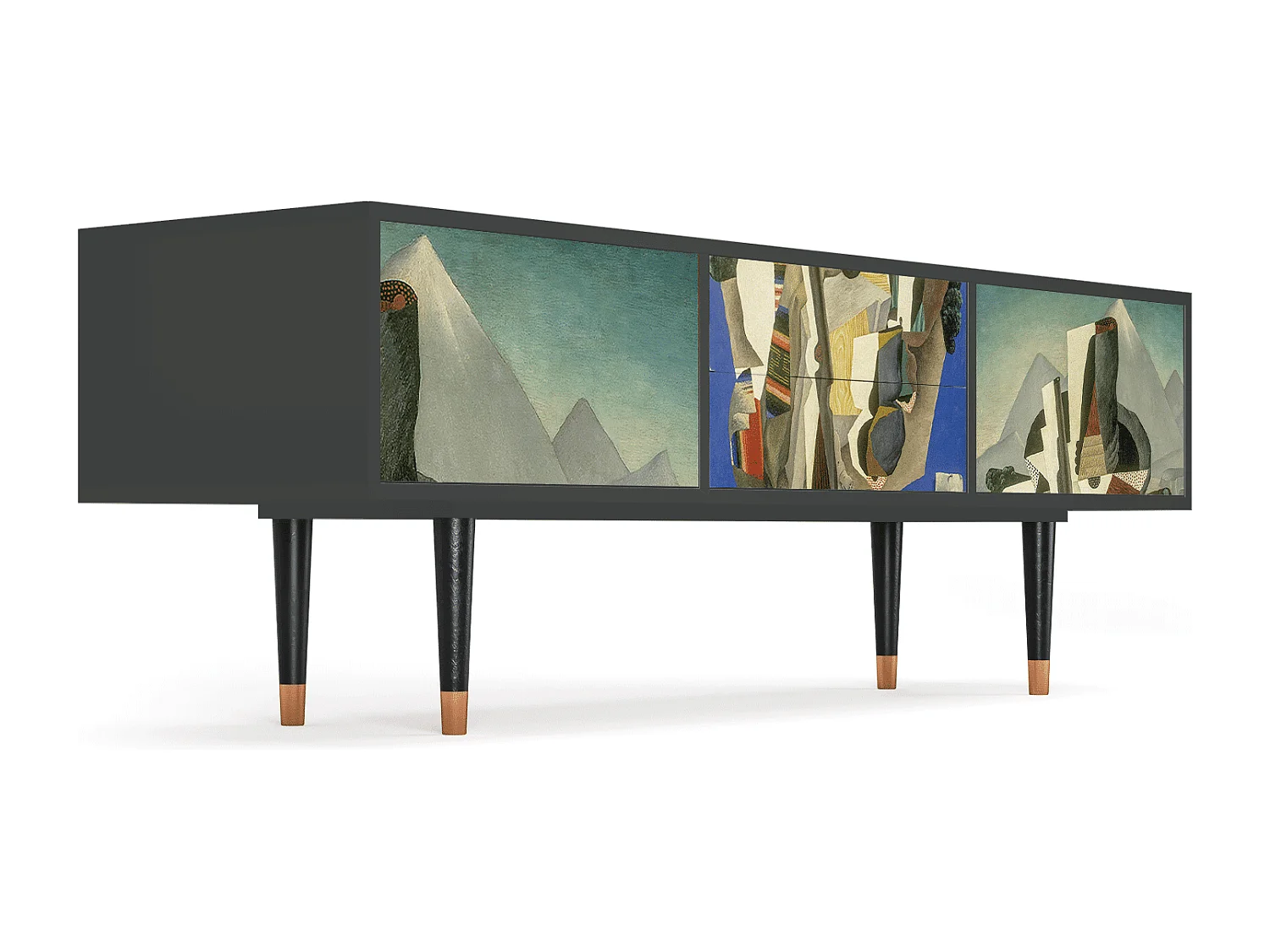 TV-Möbel - 170х59х48 cm - T4 - The Cubist Paintings , Anthrazit