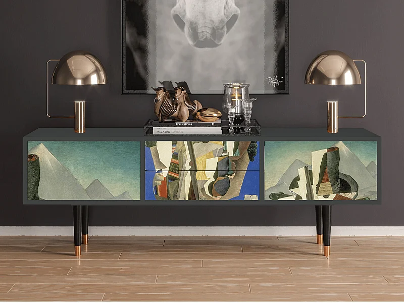TV-Möbel - 170х59х48 cm - T4 - The Cubist Paintings , Anthrazit
