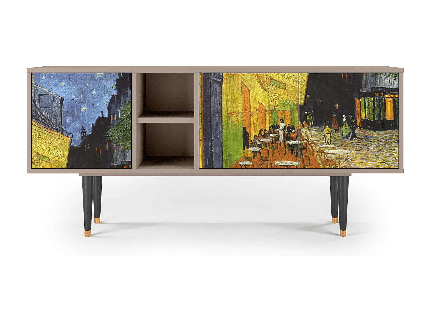 TV-Möbel - 150х69х41 cm - T5 - Café Terrace at Night, Latte