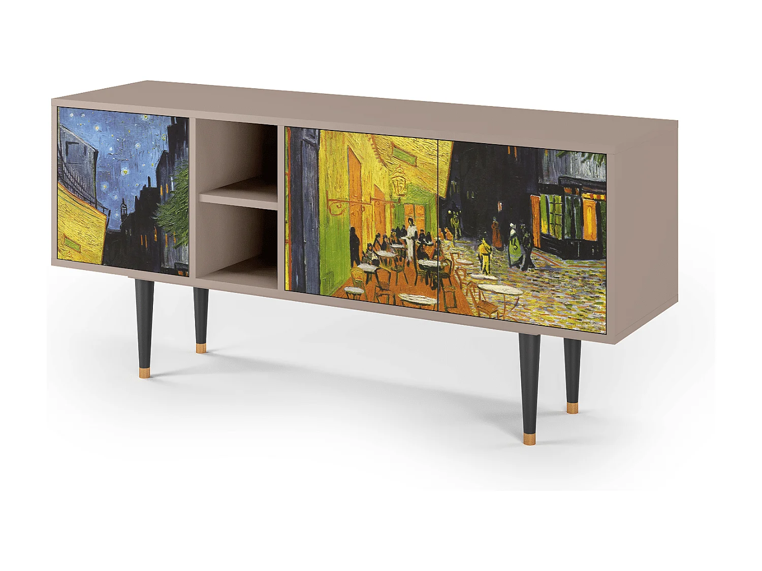 TV-Möbel - 150х69х41 cm - T5 - Café Terrace at Night, Latte