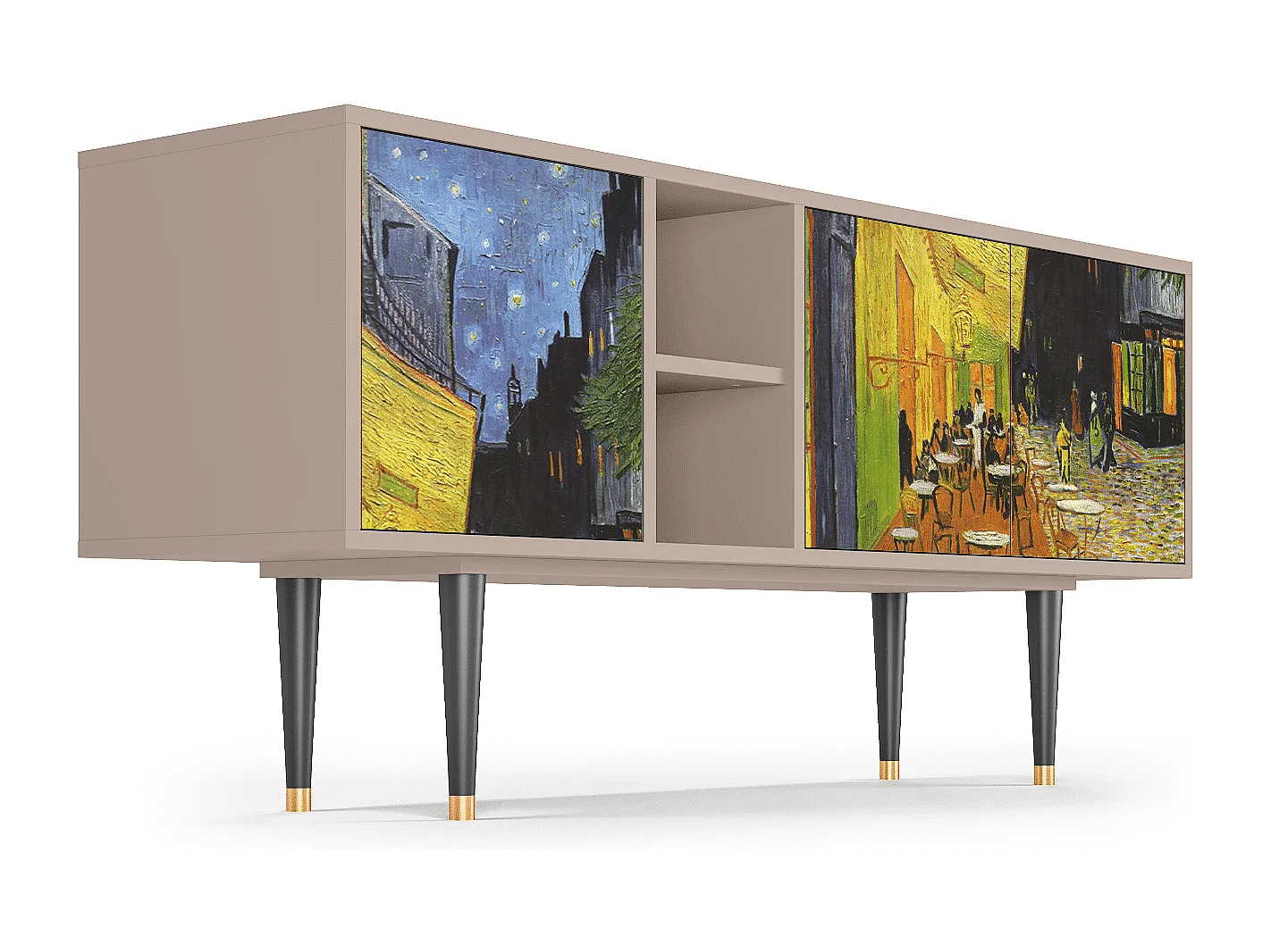 TV-Möbel - 150х69х41 cm - T5 - Café Terrace at Night, Latte