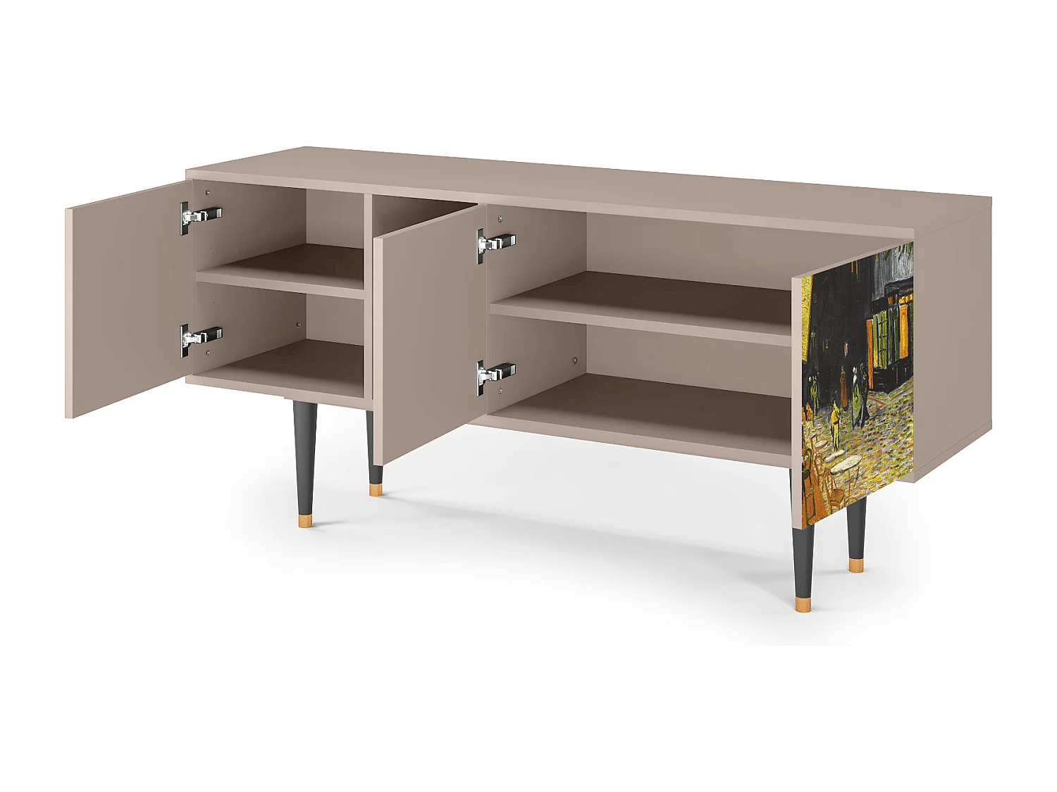 TV-Möbel - 150х69х41 cm - T5 - Café Terrace at Night, Latte