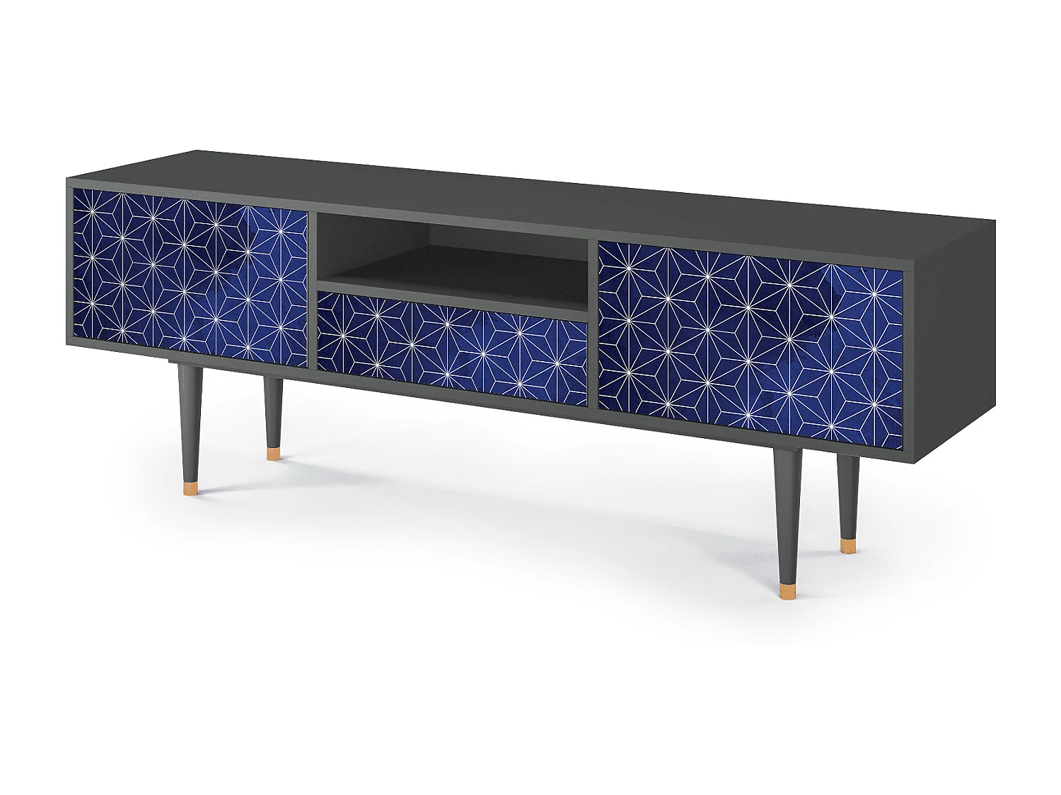 Mueble de TV - 170х59х41 cm - T6 - Milky Way, Antracita