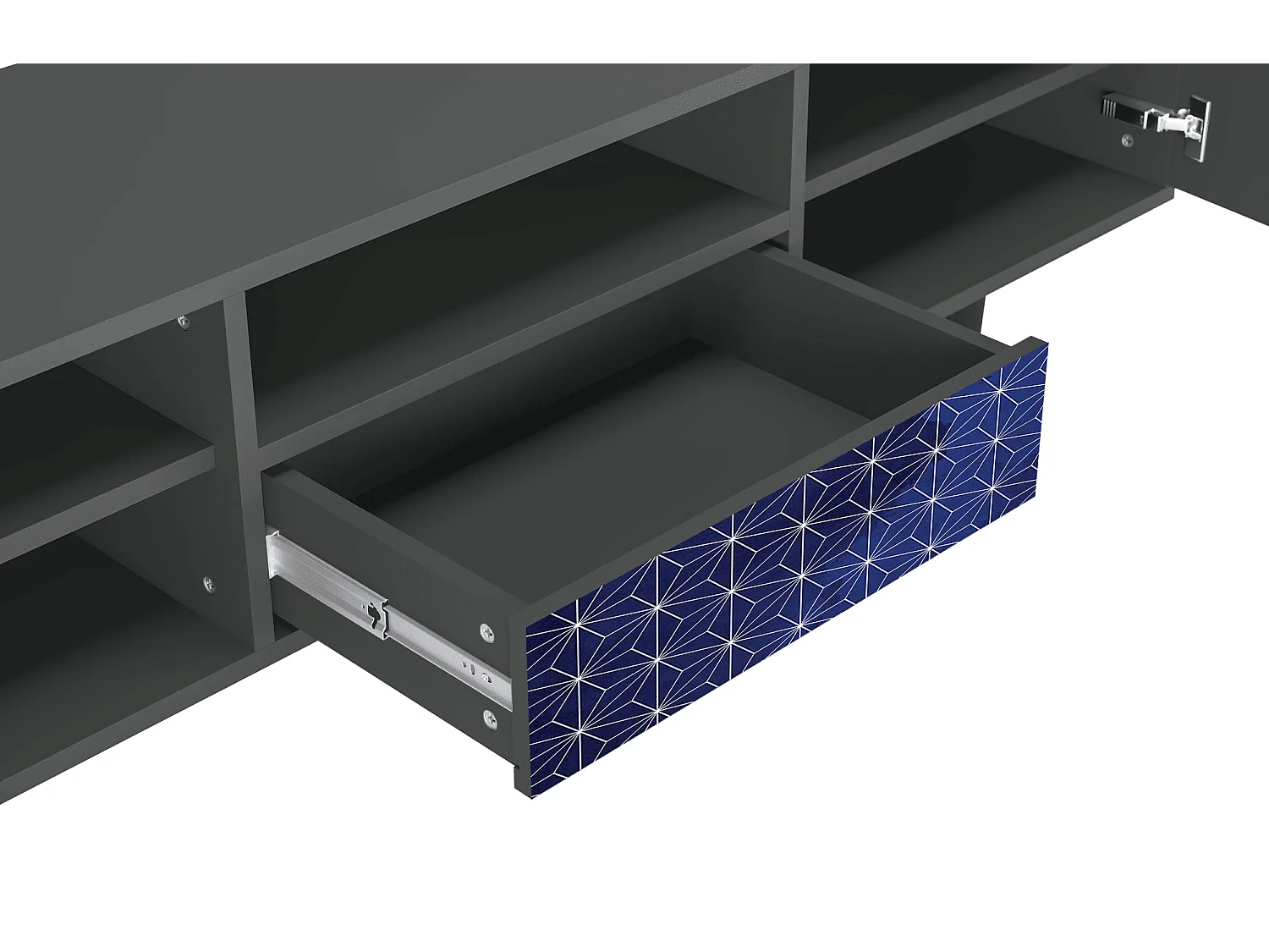 Mueble de TV - 170х59х41 cm - T6 - Milky Way, Antracita